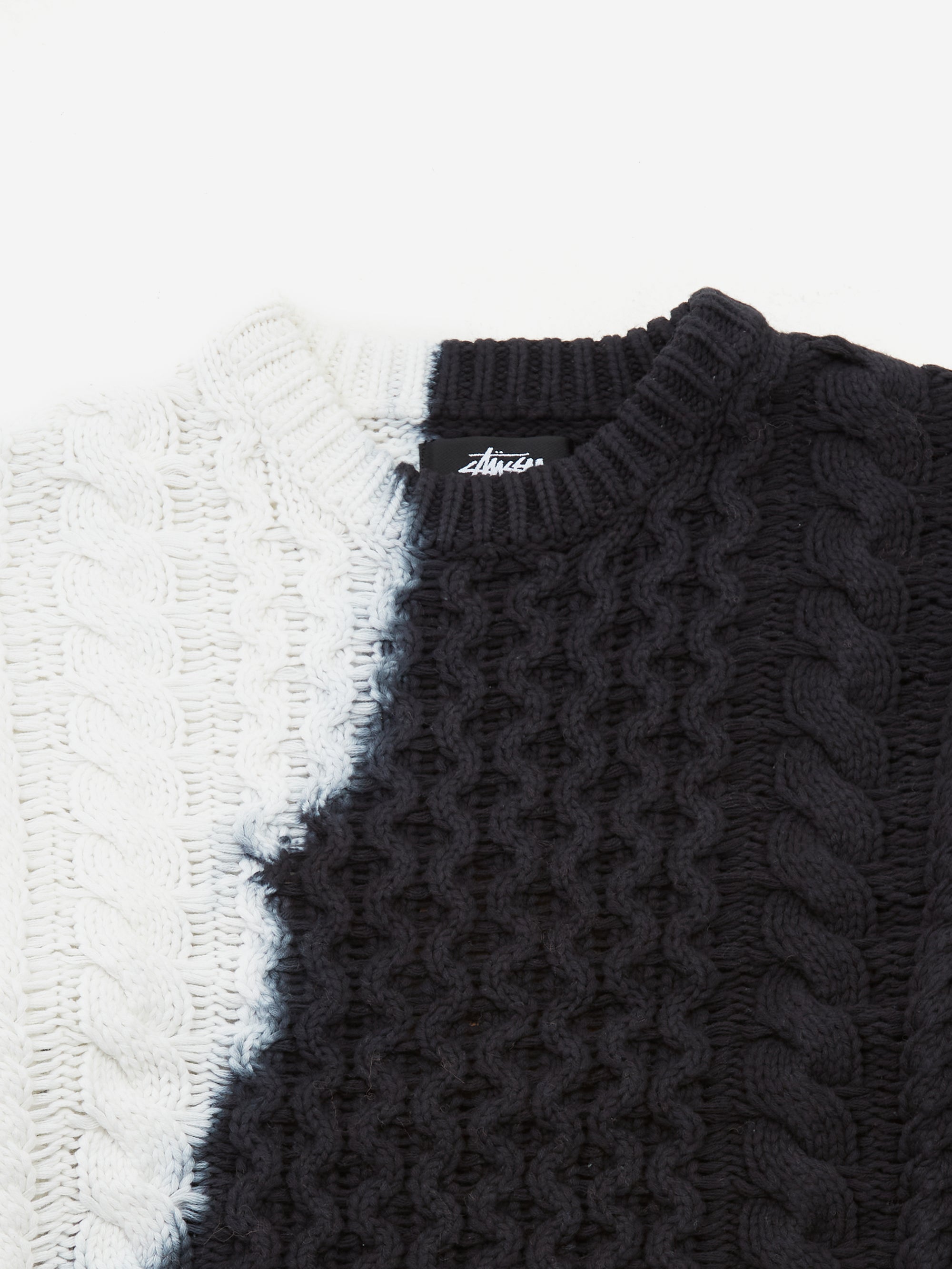 Stussy Tie Dye Fisherman Sweater - Black – Goodhood