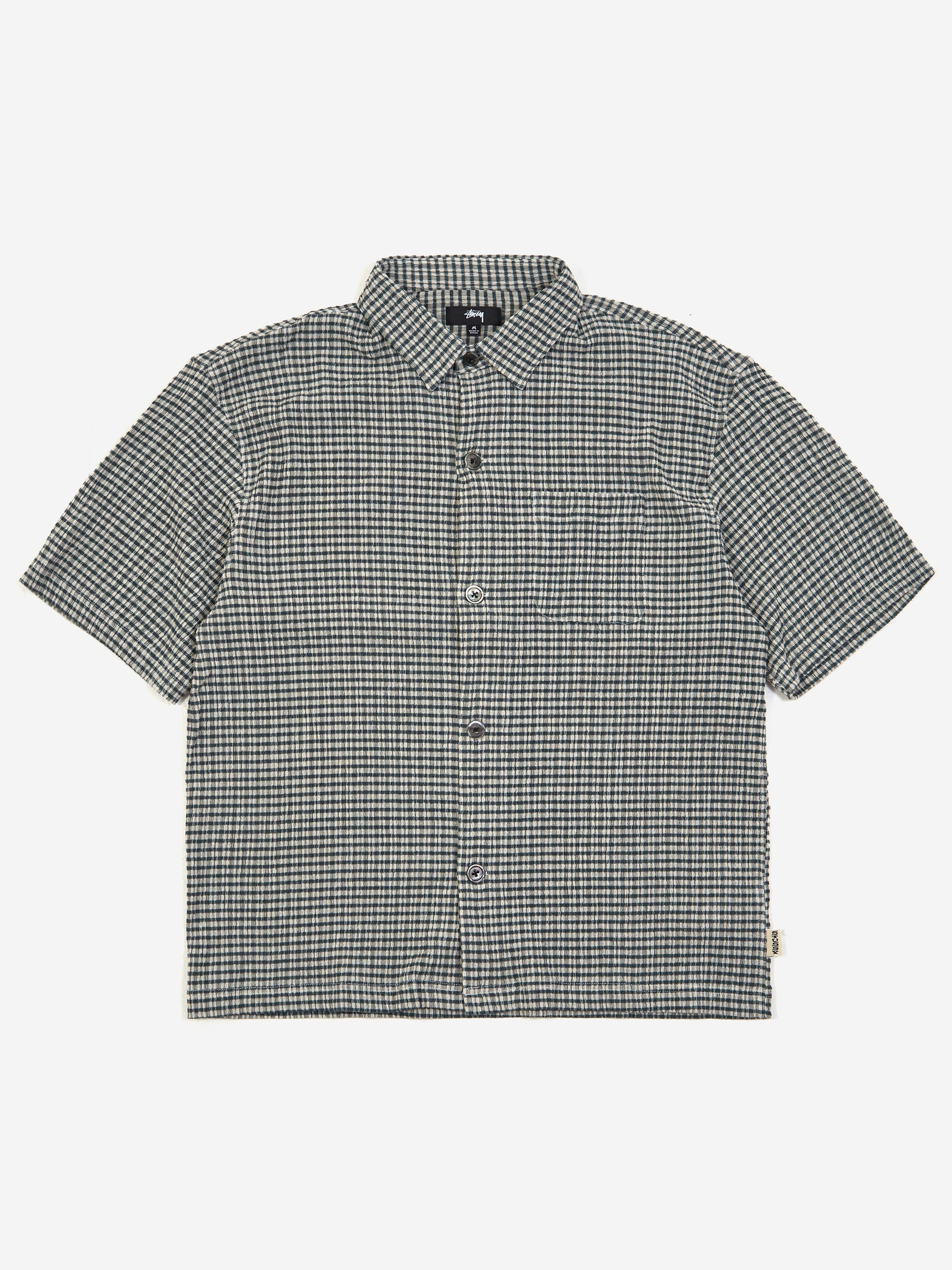 Stussy Wrinkly Gingham Short Sleeve Shirt - Green – Goodhood