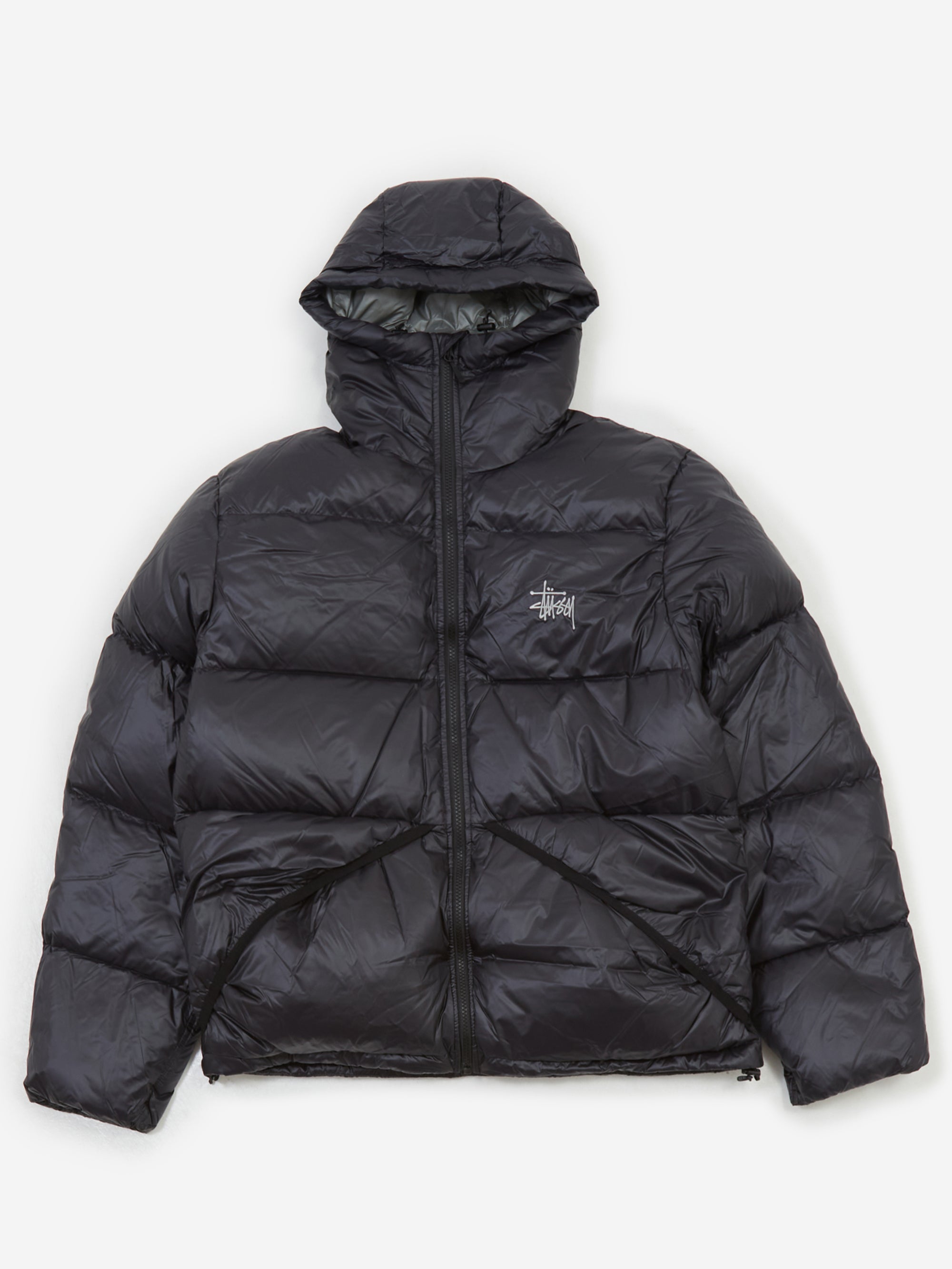 Winter Jacket Stussy Puffer Jacket Black Jackets Stüssy Down