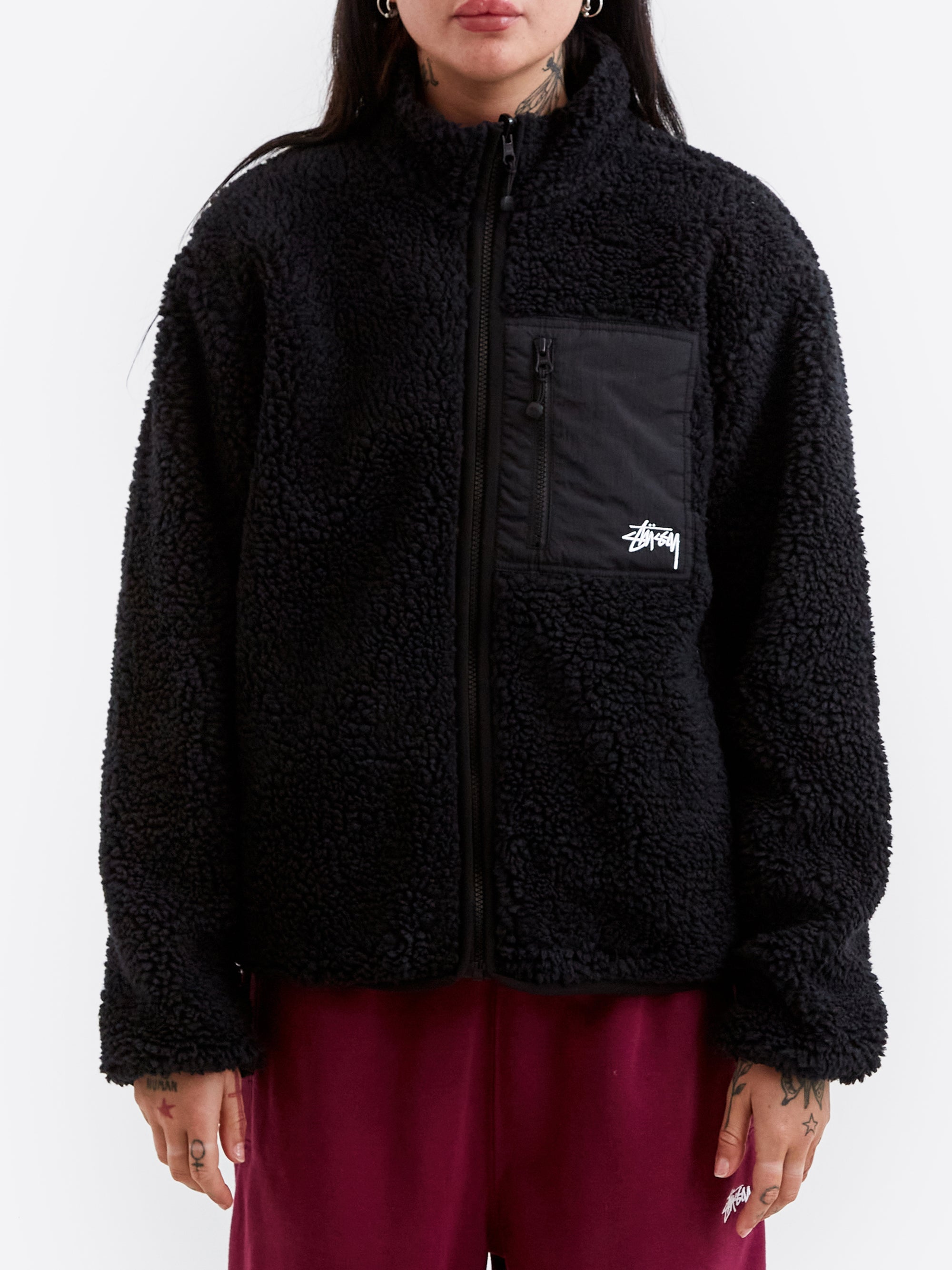 Stussy Sherpa Reversible Jacket W Black – Goodhood