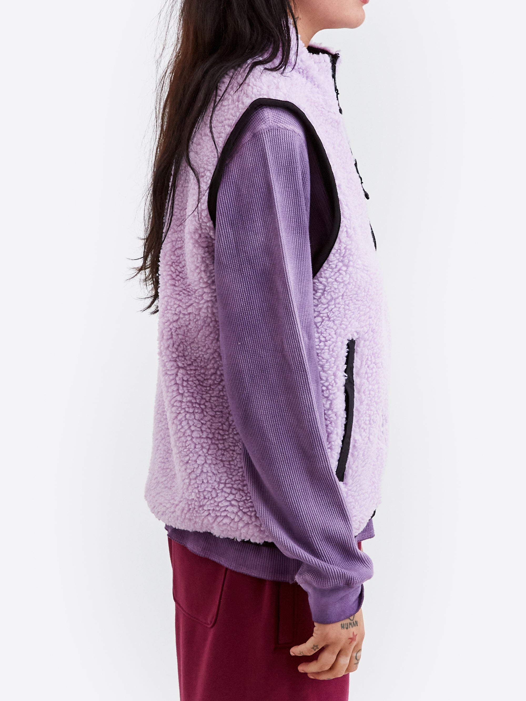 Stussy Sherpa Reversible Vest W - Lavender