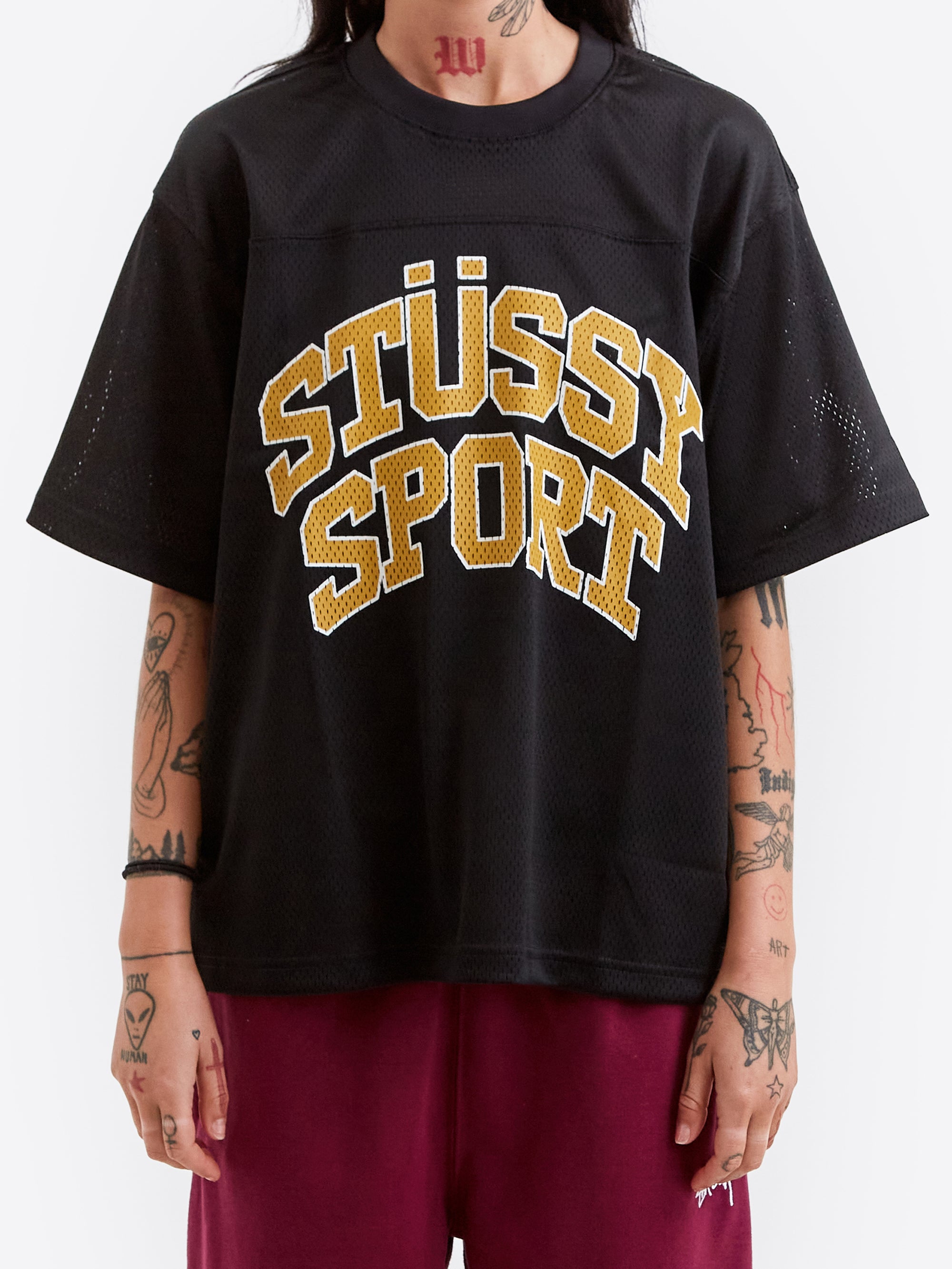Stussy Sport Mesh Football Jersey - Black – Goodhood