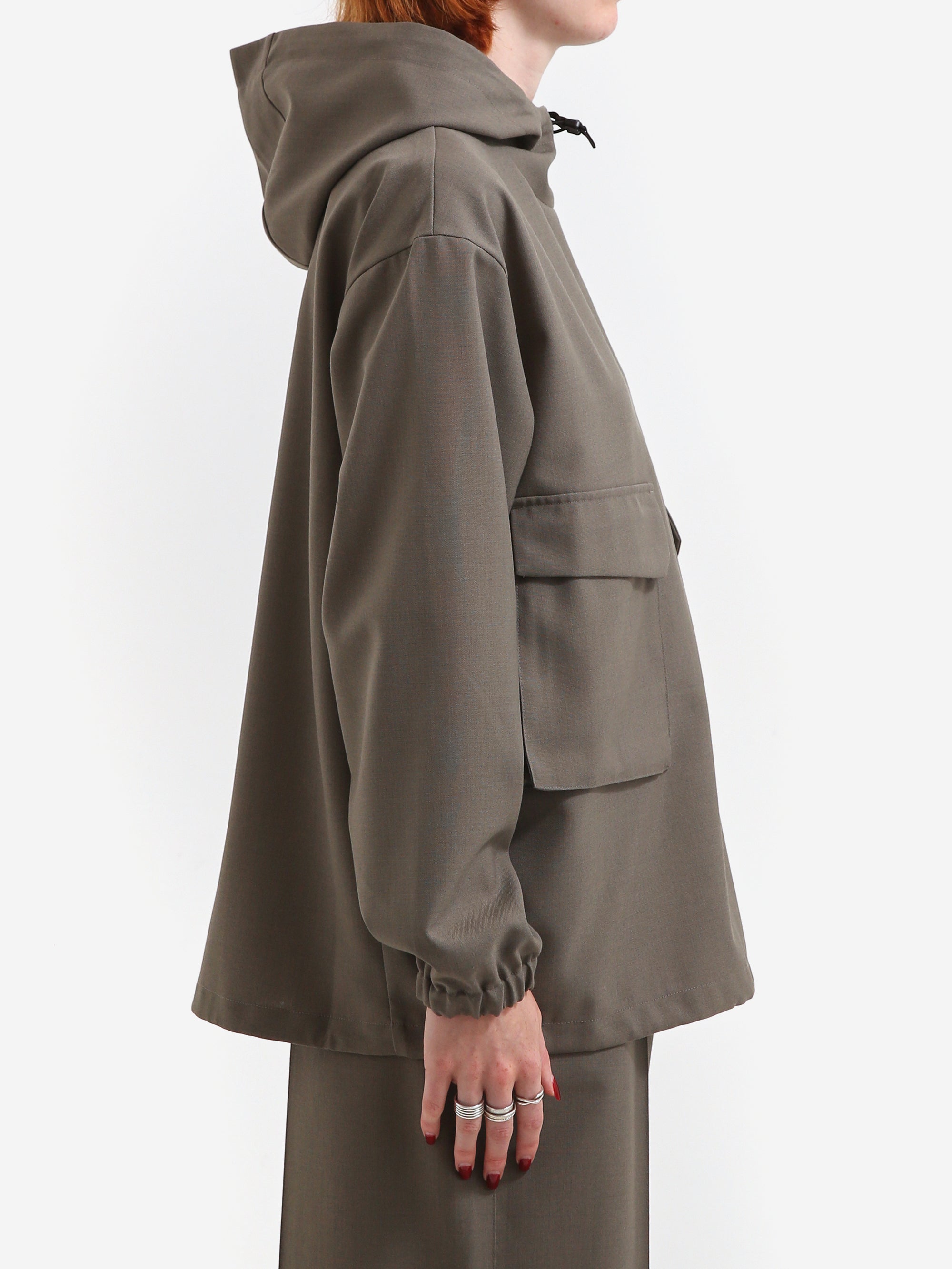 【 Peak】Hybrid Wool Hoodie Snow Peak Hybrid Wool Hoodie - Olive – Goodhood