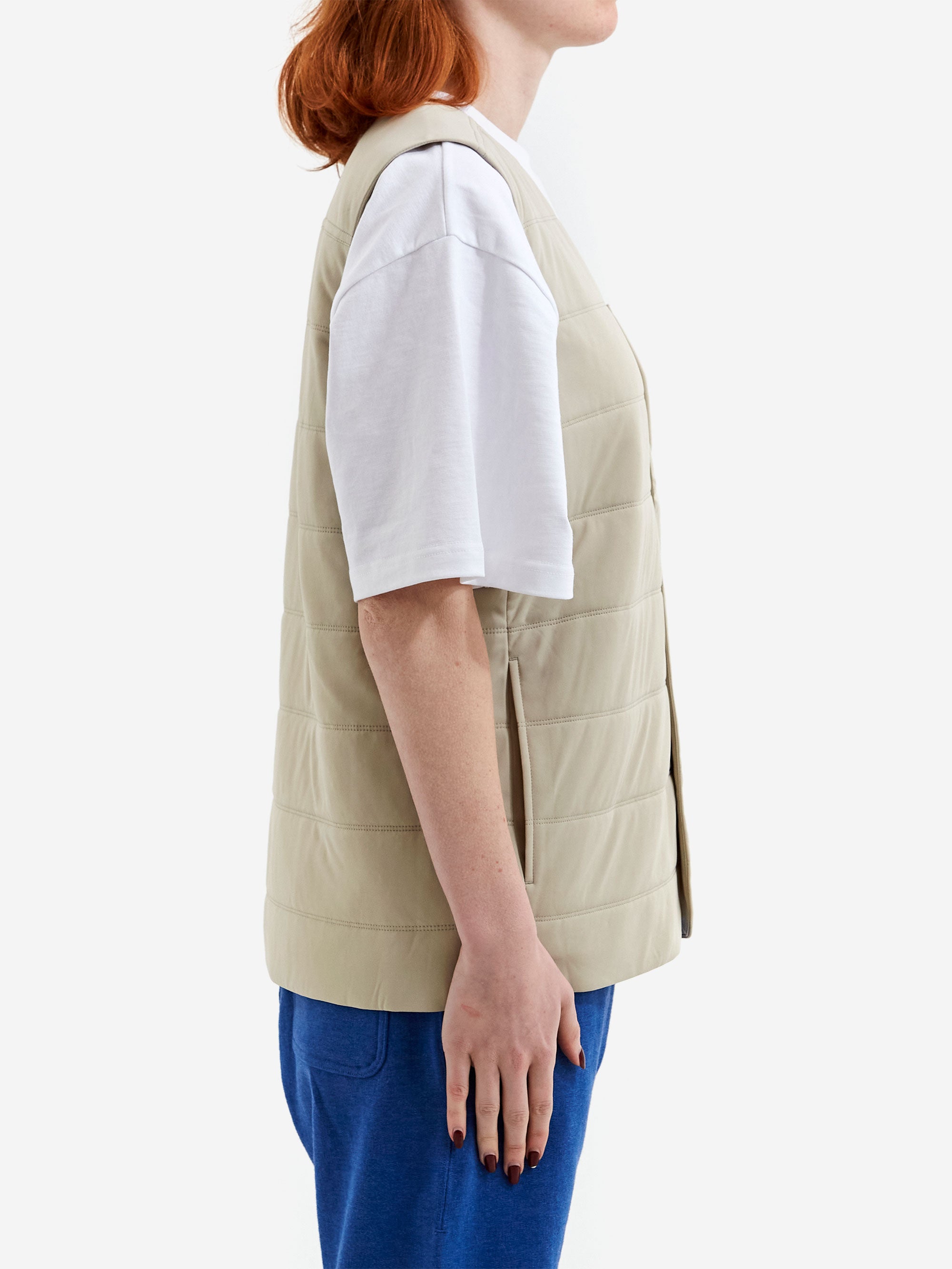 Snow Peak Men's Flexible Insulated Vest - Greige