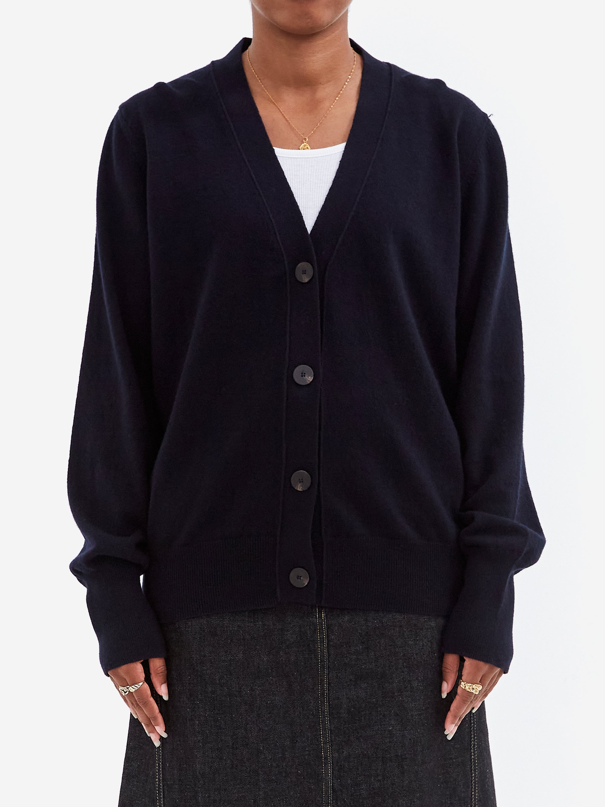 Studio Nicholson Rall Lambswool Cardigan - Darkest Navy – Goodhood