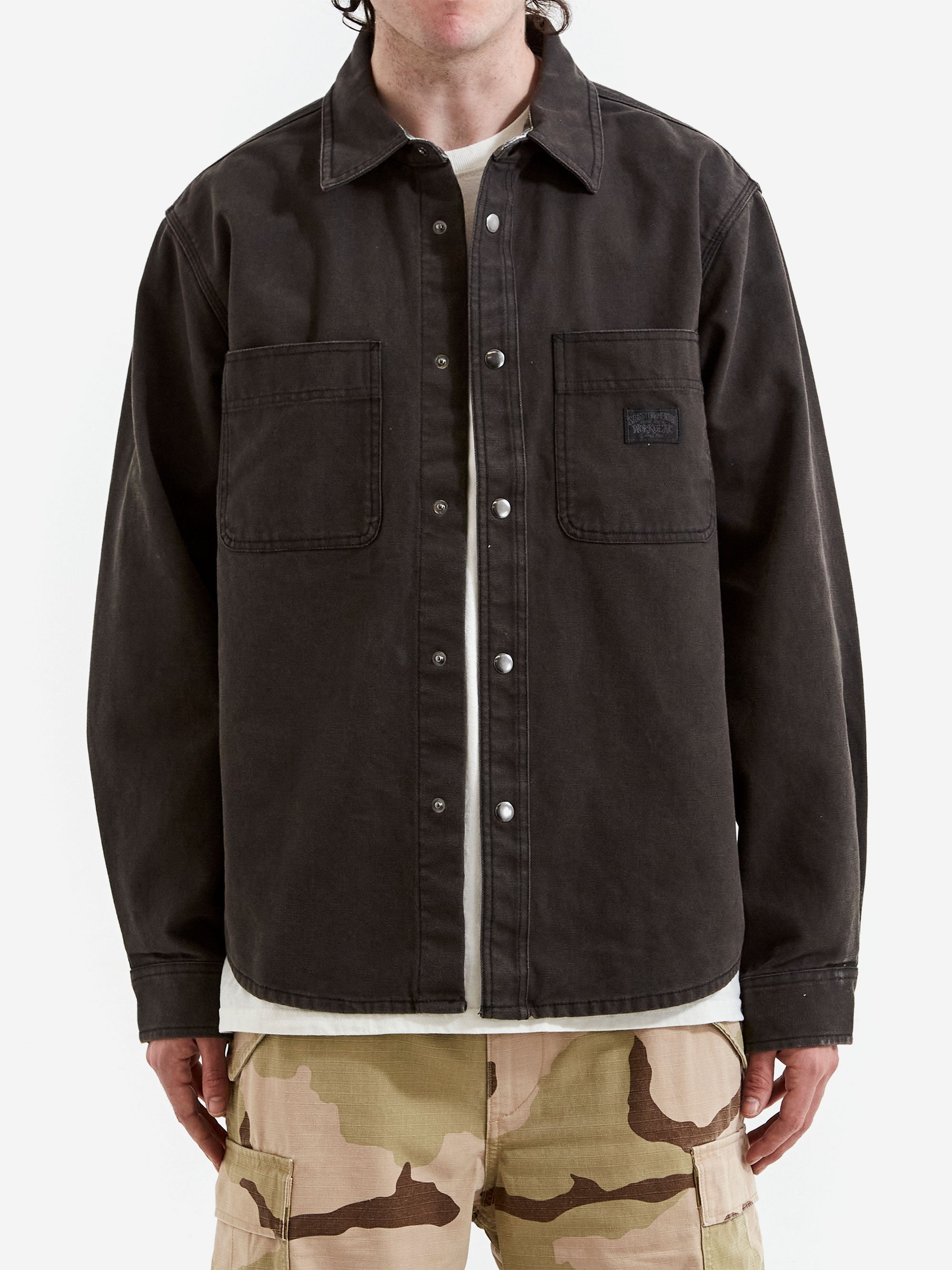 即完売] Stussy washed canvas work shirt レア 楽天市場