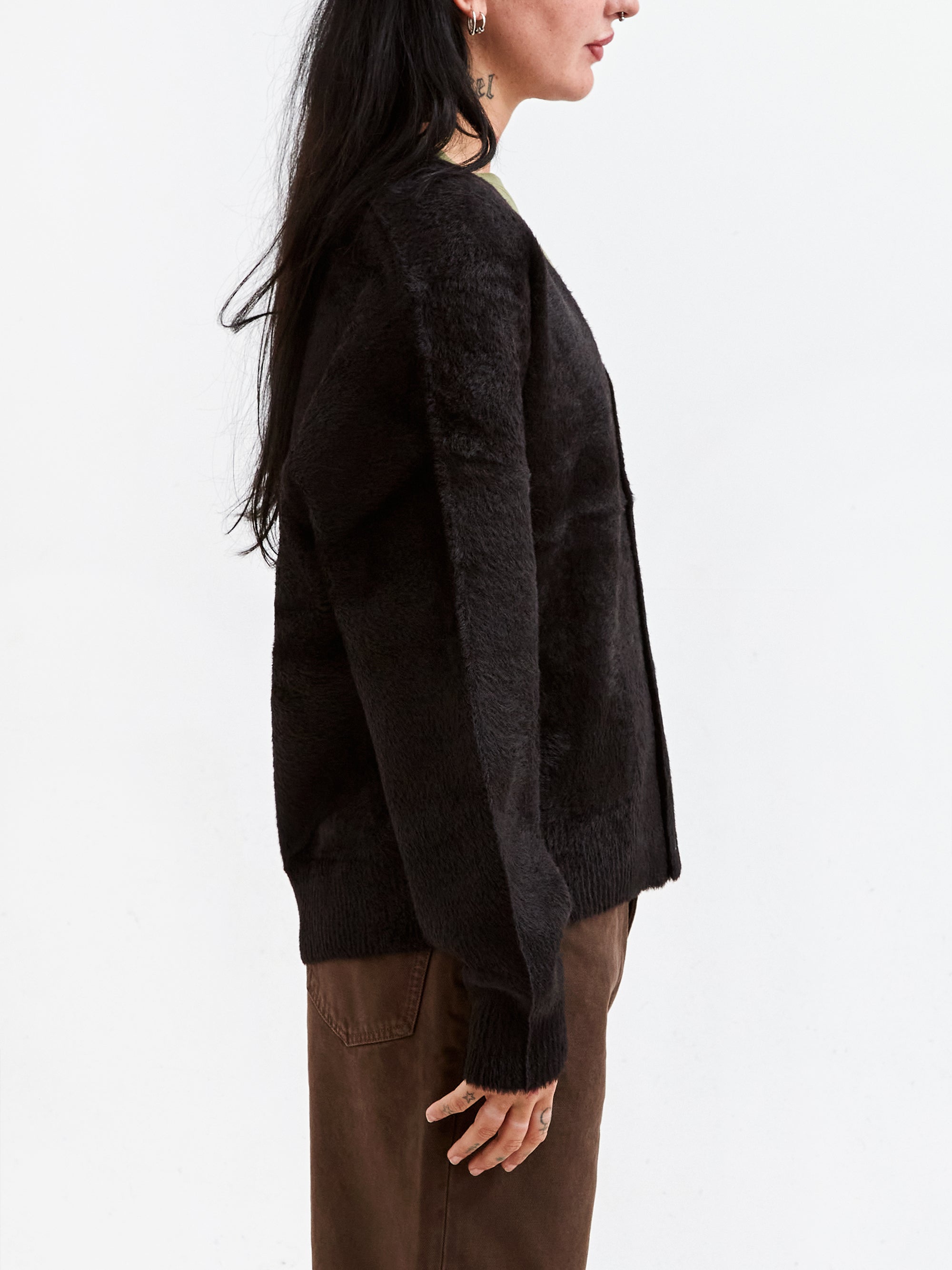 Stussy Shaggy Cardigan W - Black – Goodhood