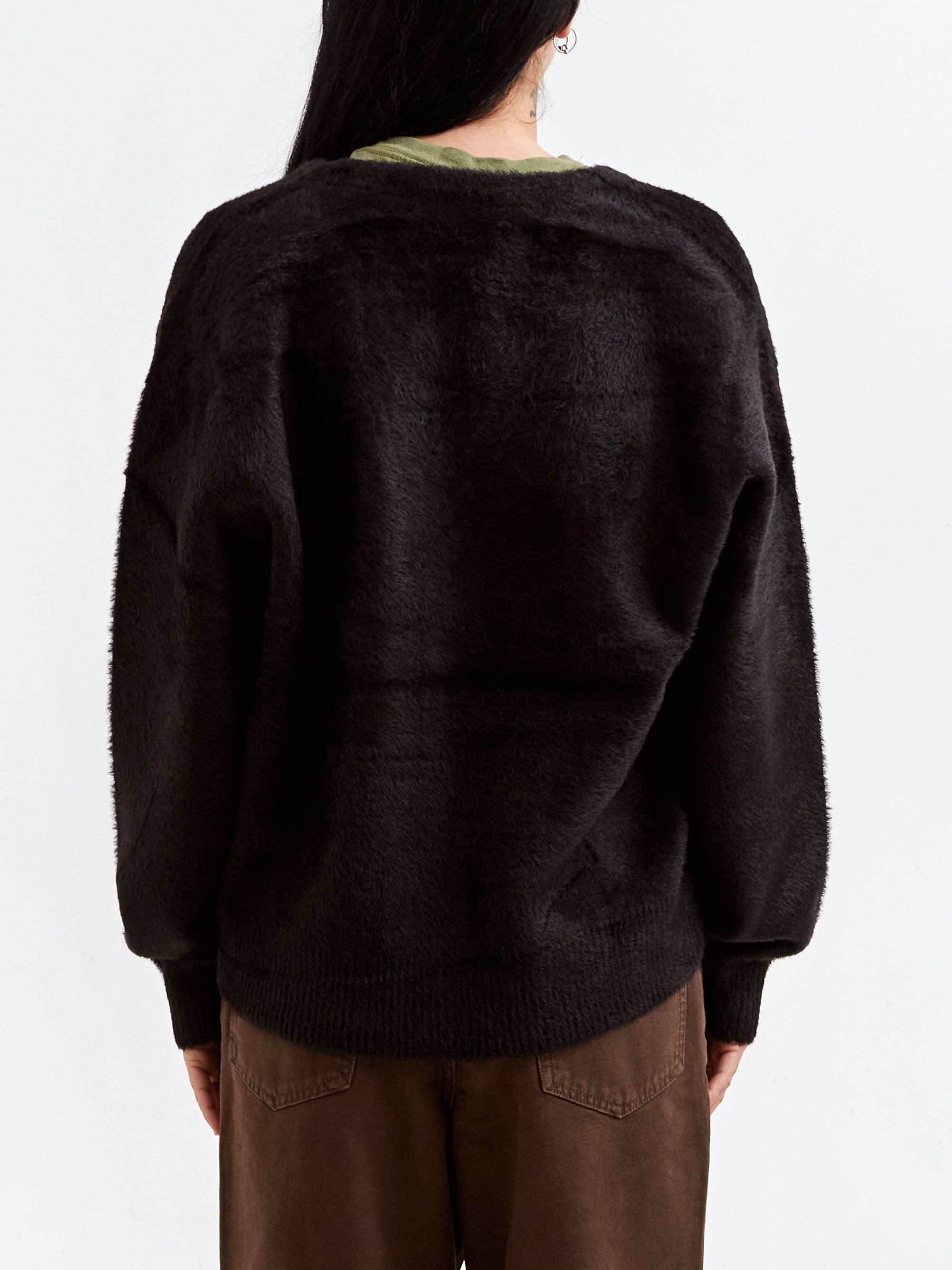 Stussy Shaggy Cardigan W - Black – Goodhood