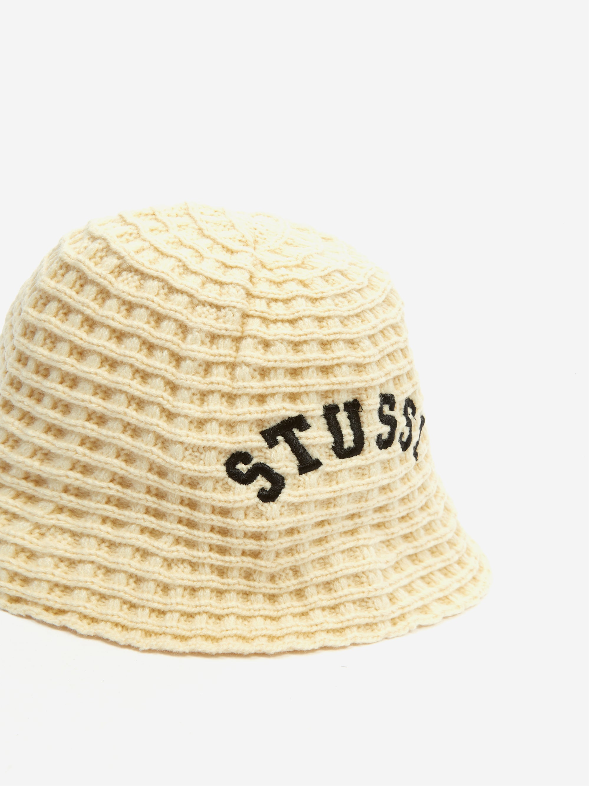 Stüssy Waffle Knit Bucket Hat W - Bone