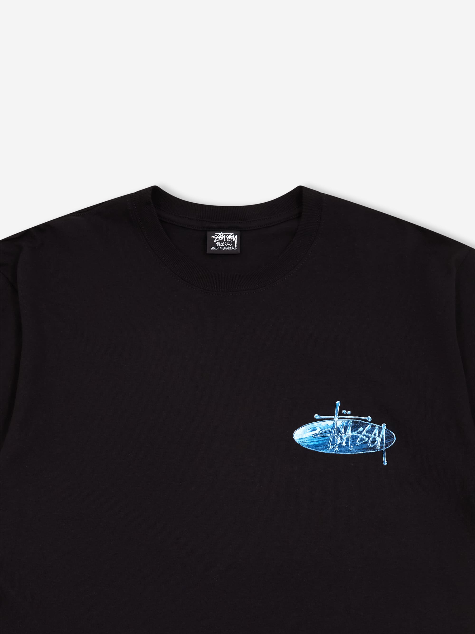 Stussy Wave Oval Tee - Black – Goodhood
