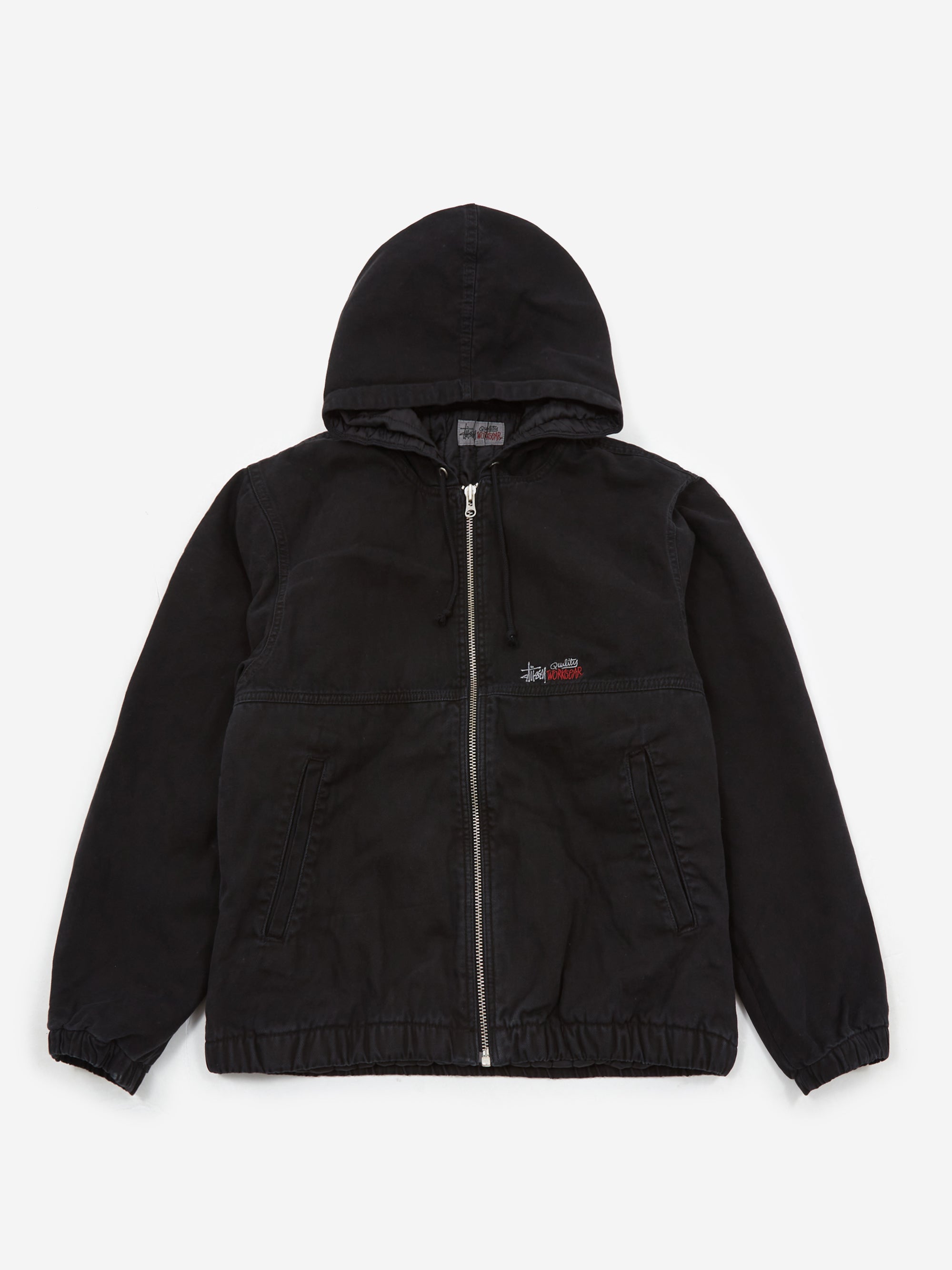Work jacket black online Stussy Work Jacket Canvas NDL Pnch Black