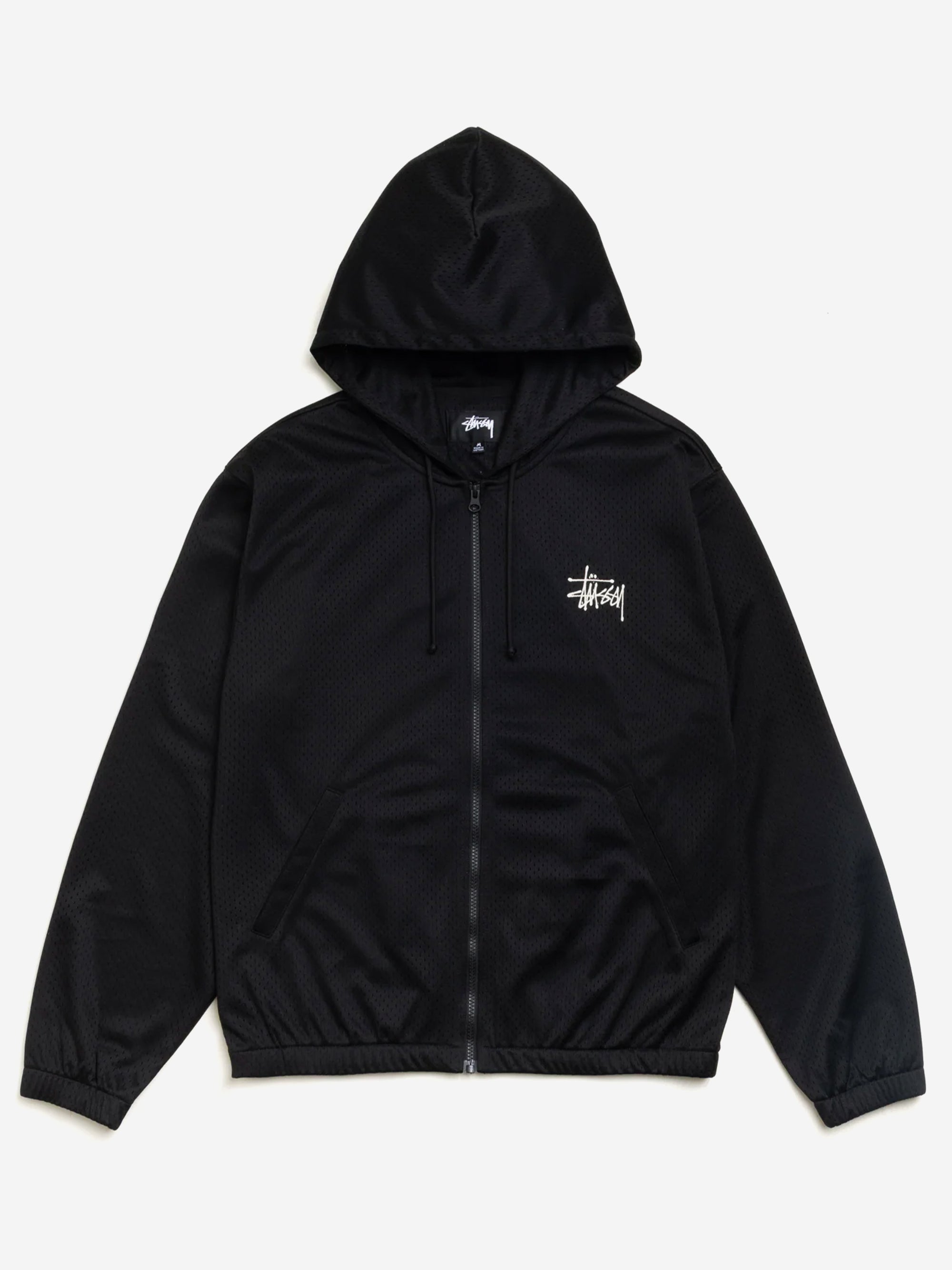 Stussy Athletic Mesh Zip Hood - Black – Goodhood