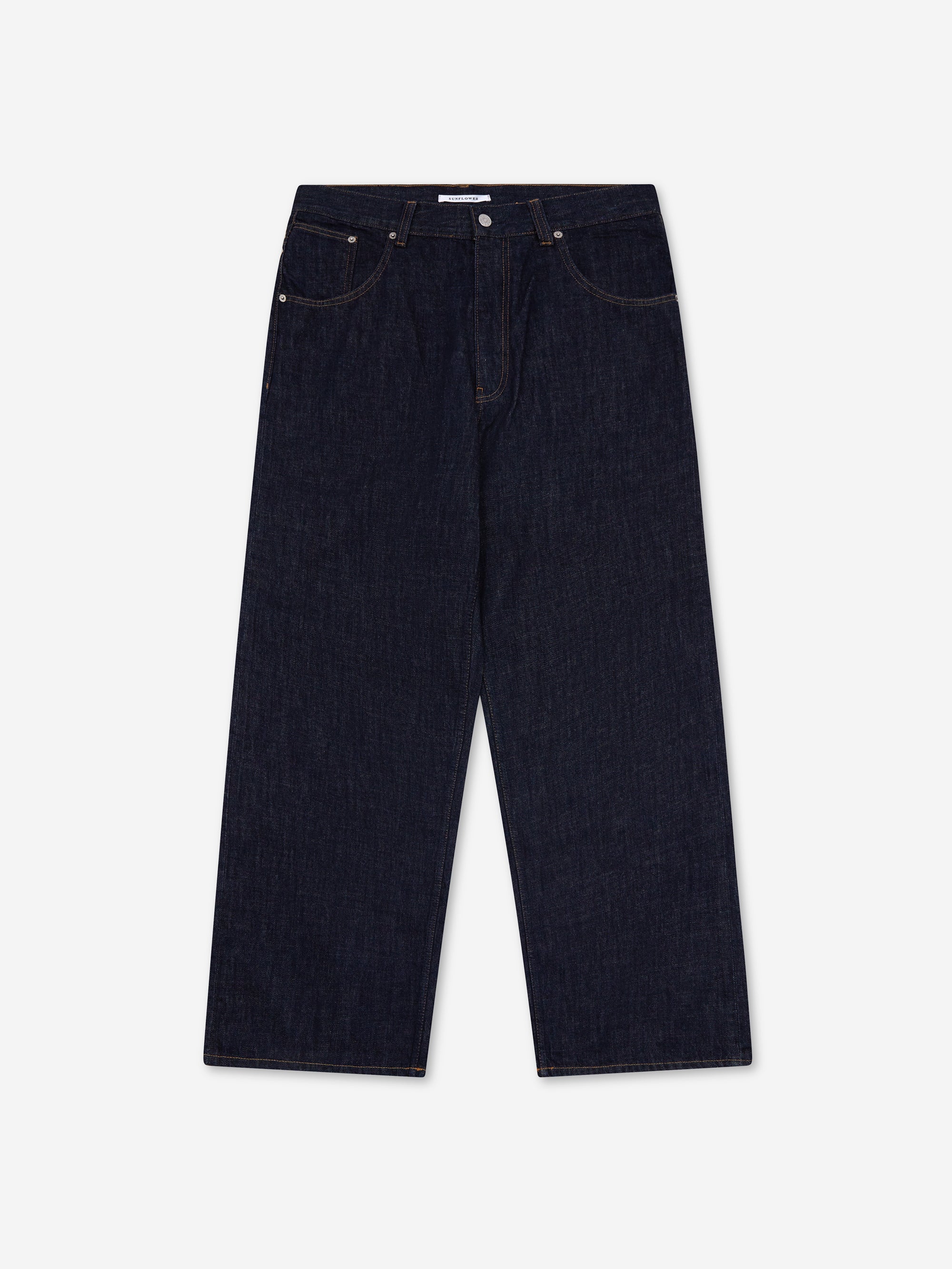 Sunflower Super Wide Denim Pant - Simple Rinse Blue – Goodhood