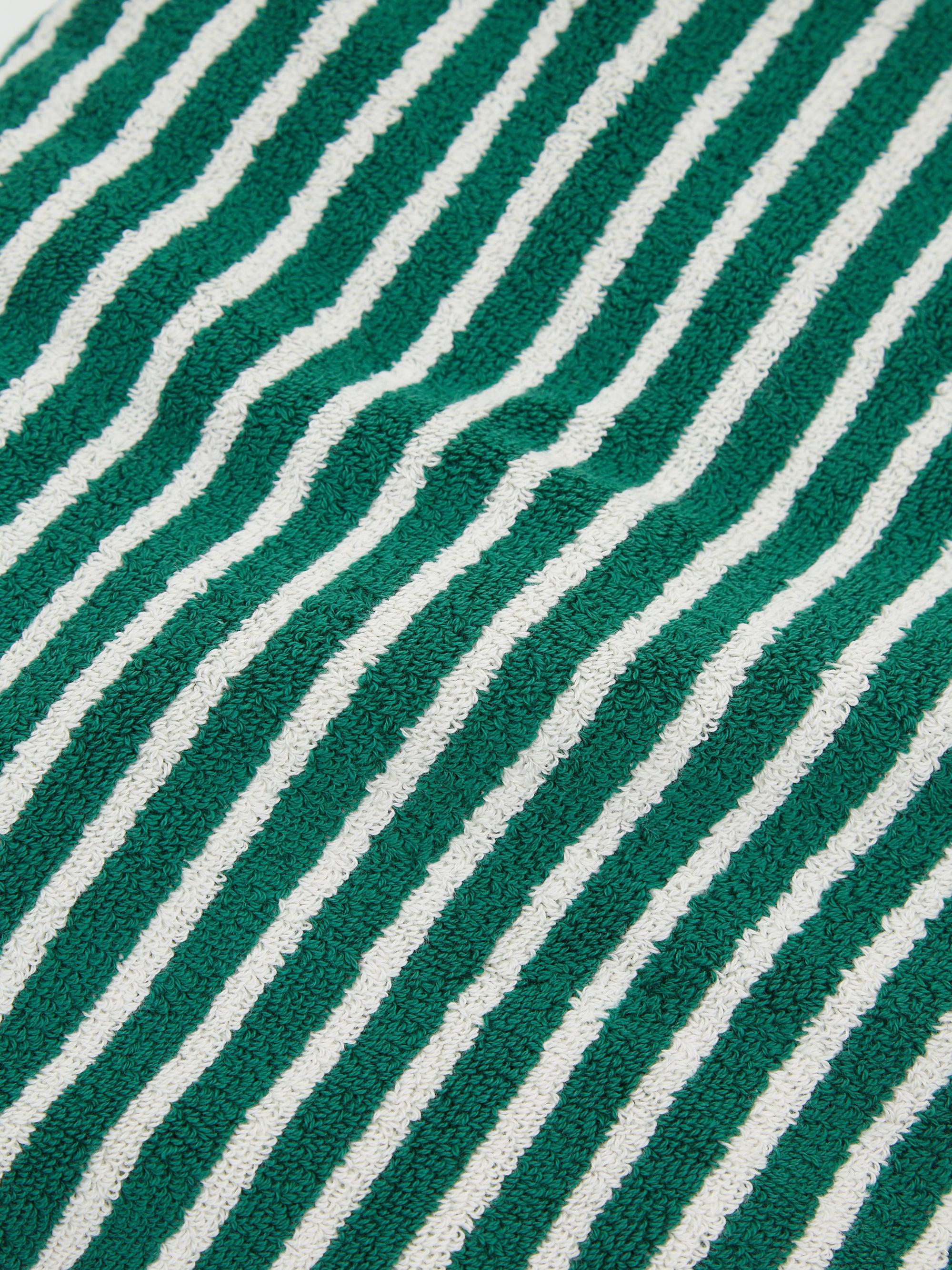 Tekla Bath Mat in Teal Green Stripes