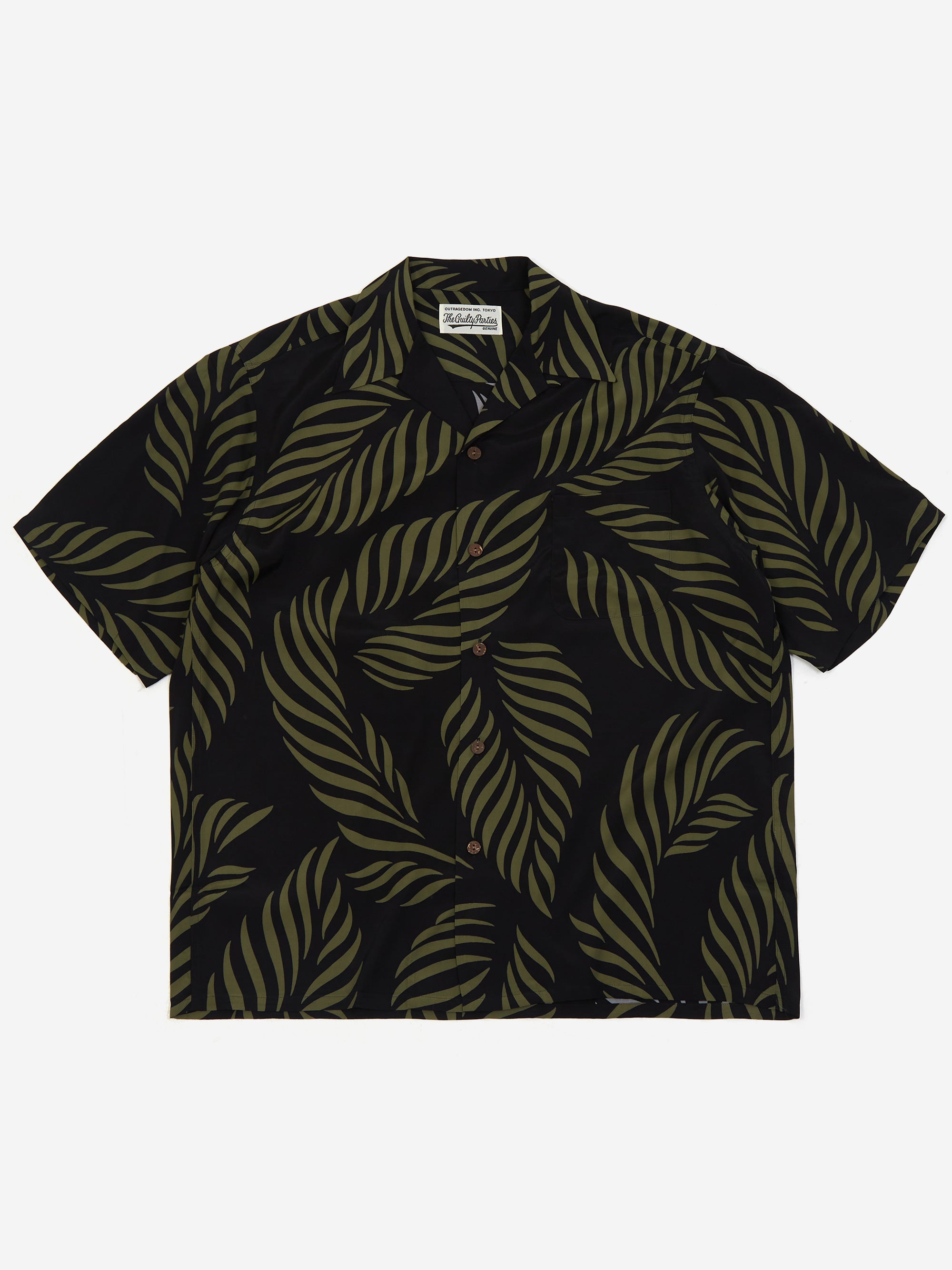 Wacko Maria Hawaiian Shirt S/S (Type-3) - Black-Green