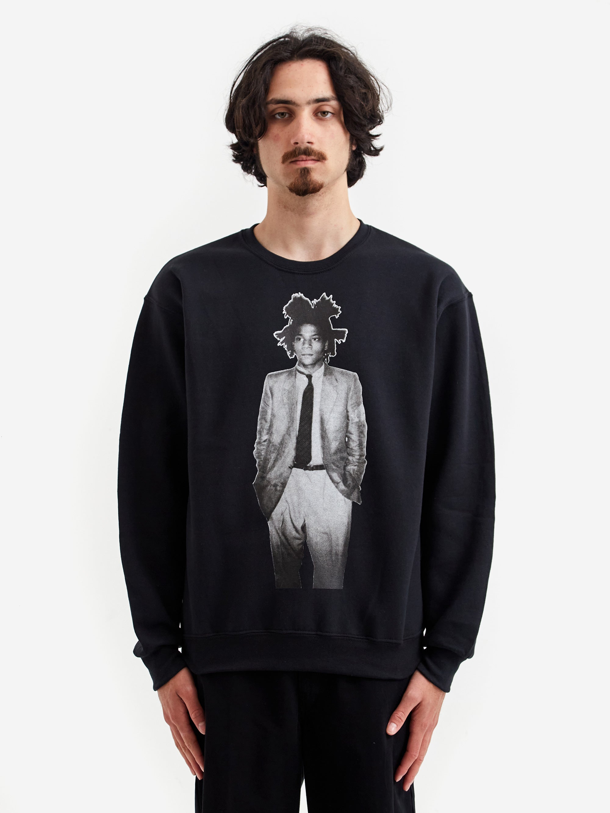 Wacko Maria Jean-Michel Basquiat / Crew Neck Sweat Shirt - Black