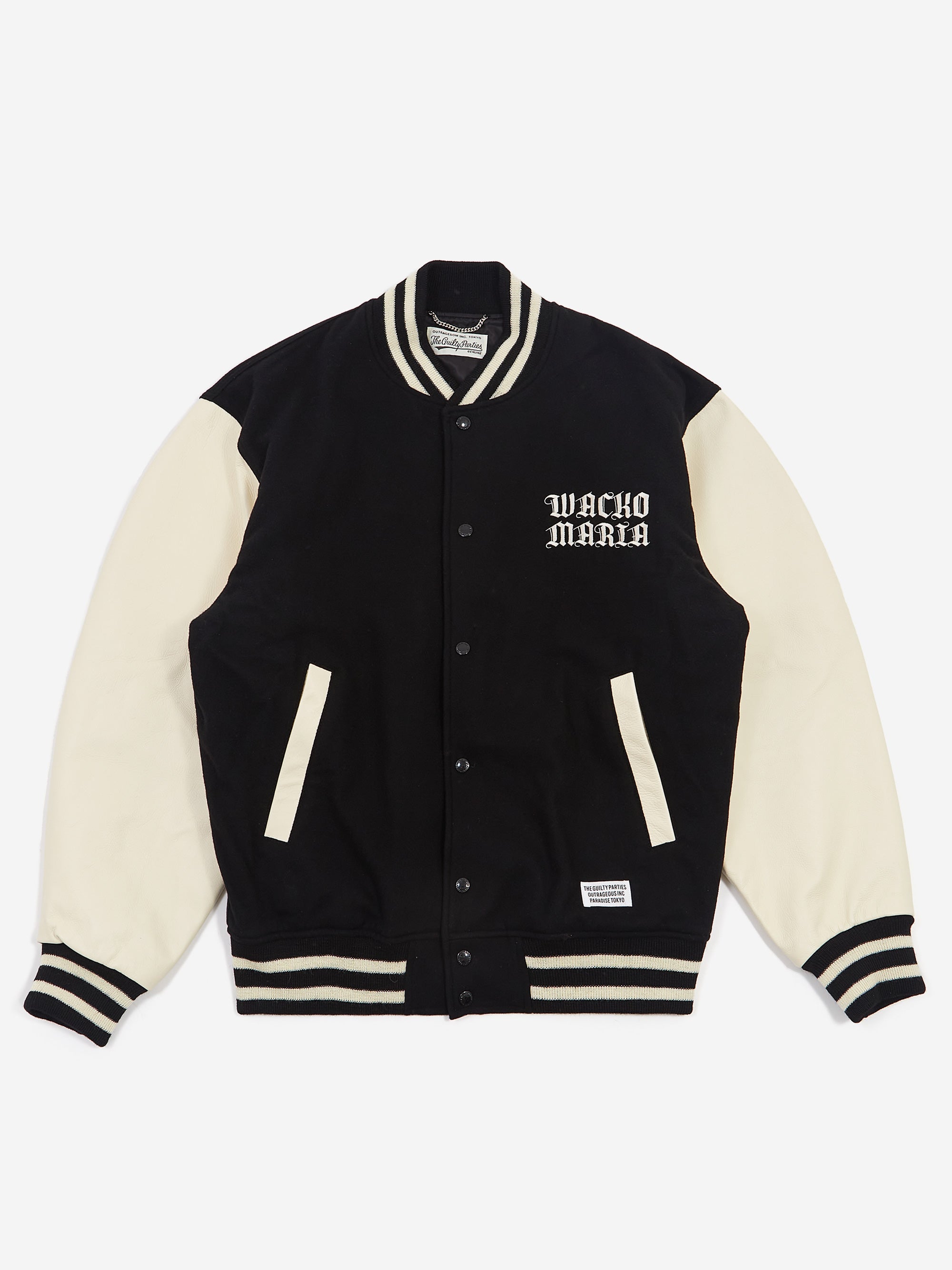 Wacko Maria Leather Varsity Jacket (Type-2) - Black – Goodhood