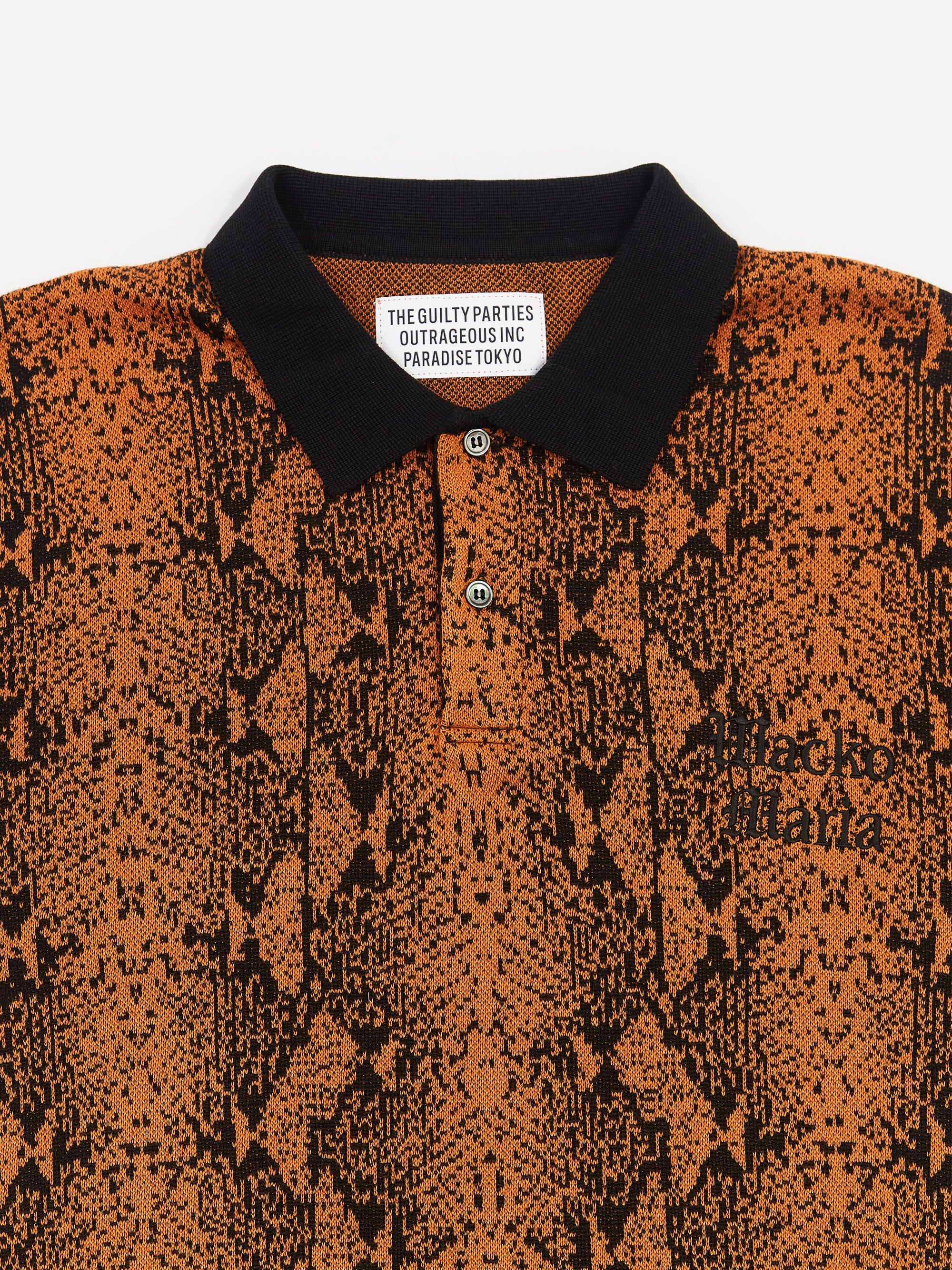 wackomaria PYTHON KNIT POLO SHIRT-