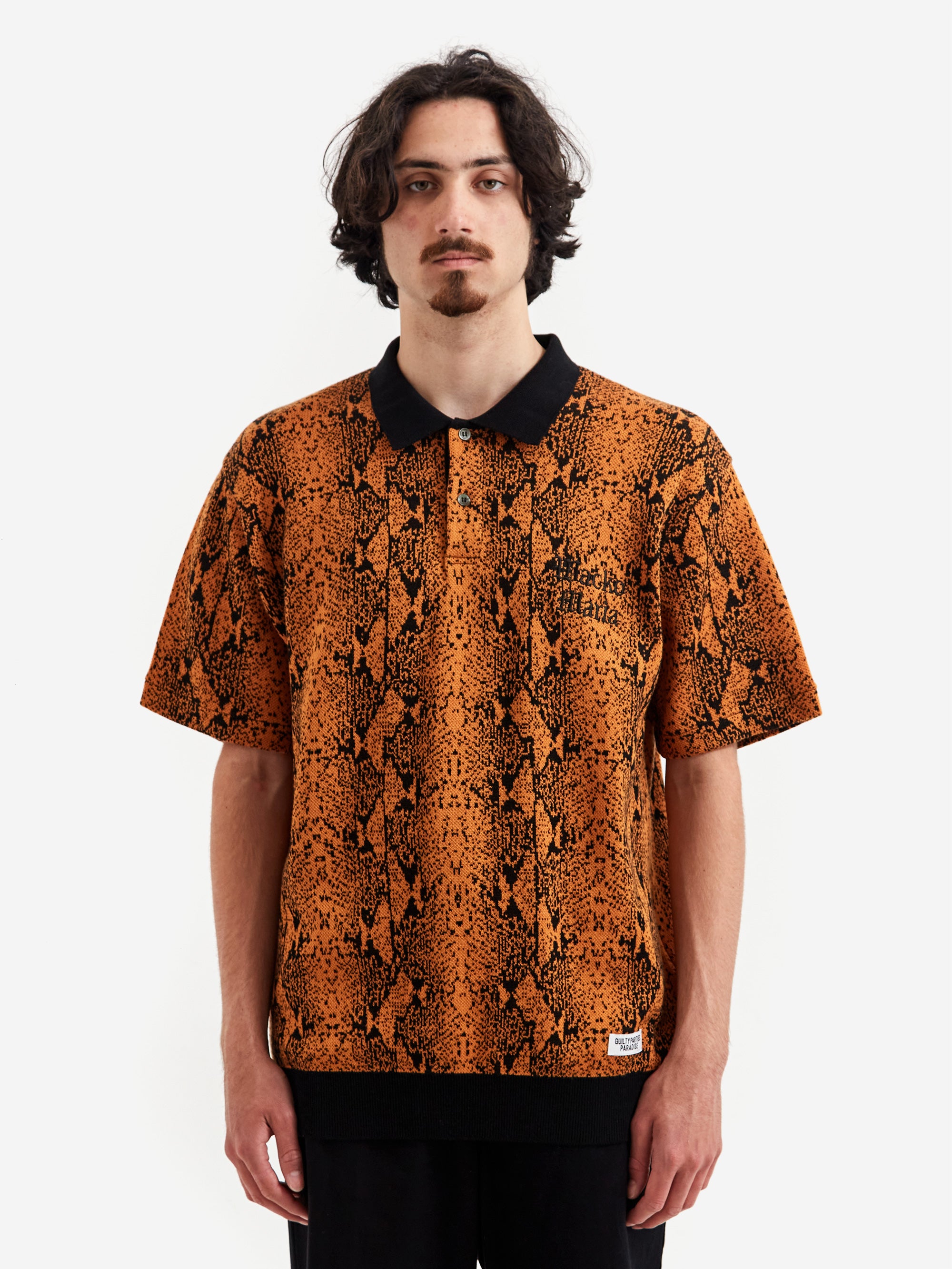 Wacko Maria Python Knit Polo Shirt - Orange – Goodhood