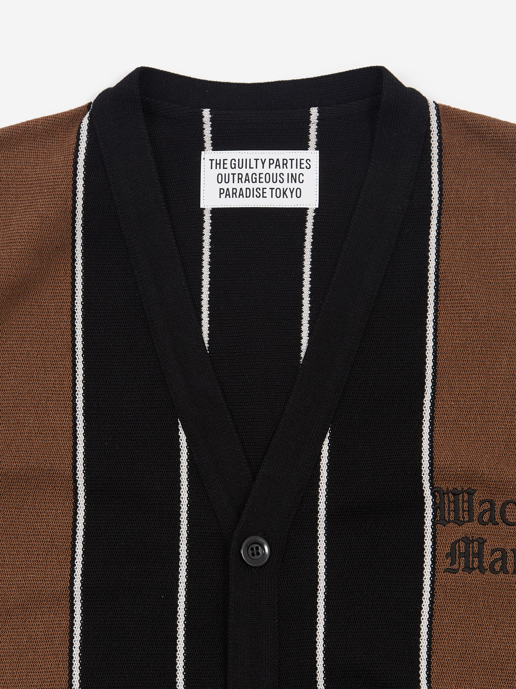 Wacko Maria Striped Cardigan - Brown – Goodhood