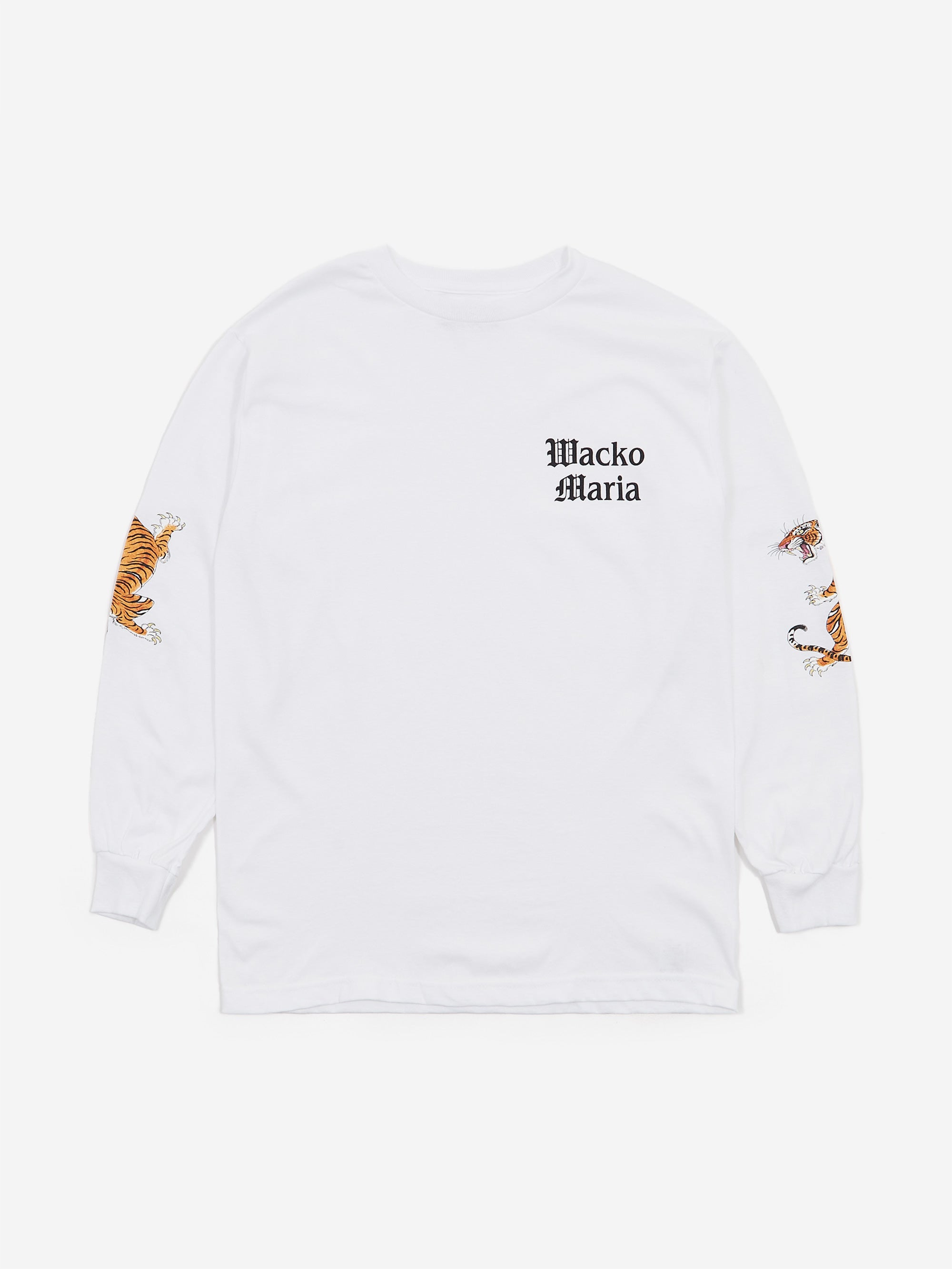 Wacko Maria Tim Lehi / Crew Neck Long Sleeve T-Shirt (Type-1) - White
