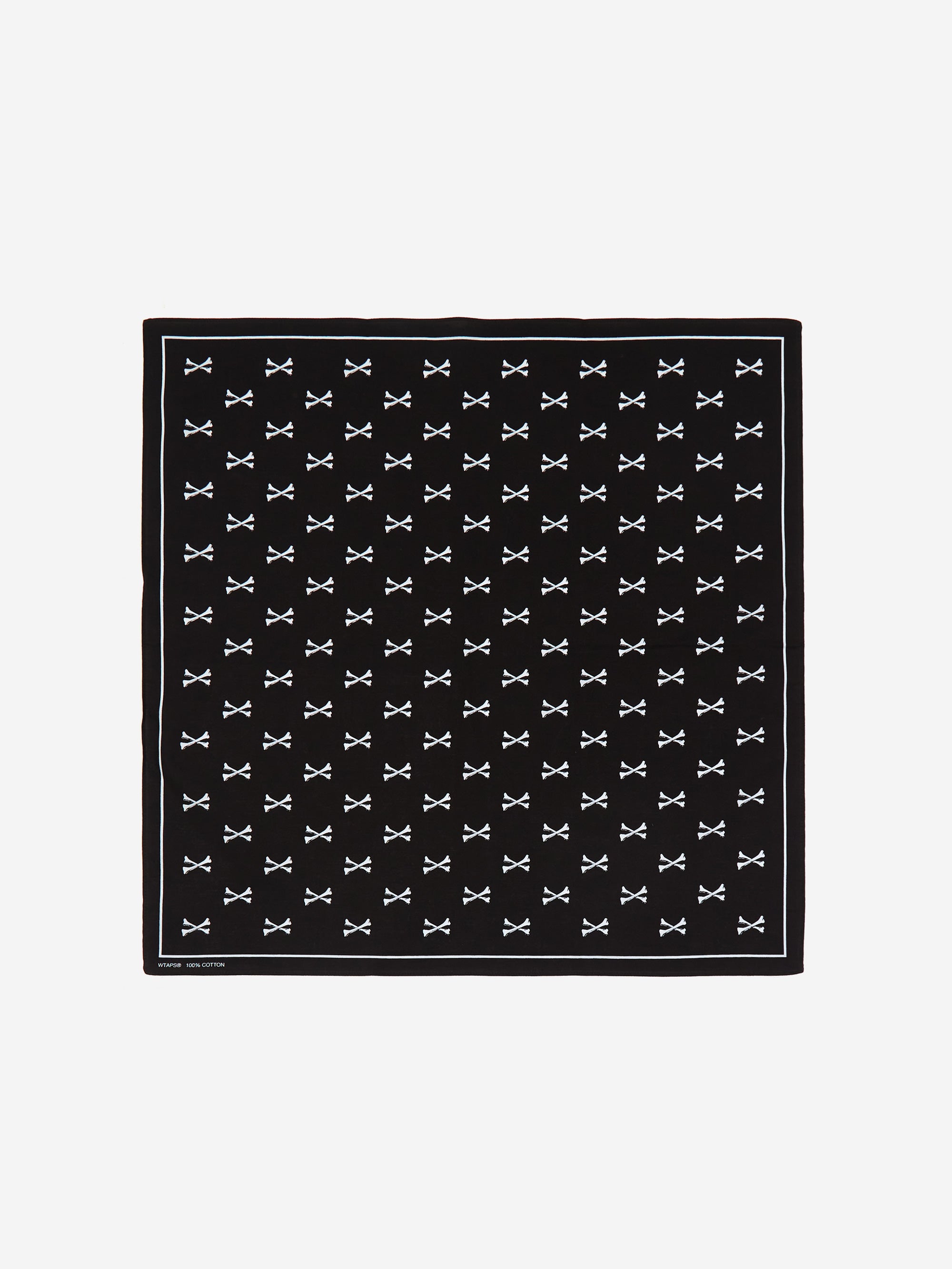 WTAPS Bandaria / Bandana / Cotton. Crossbones - Black