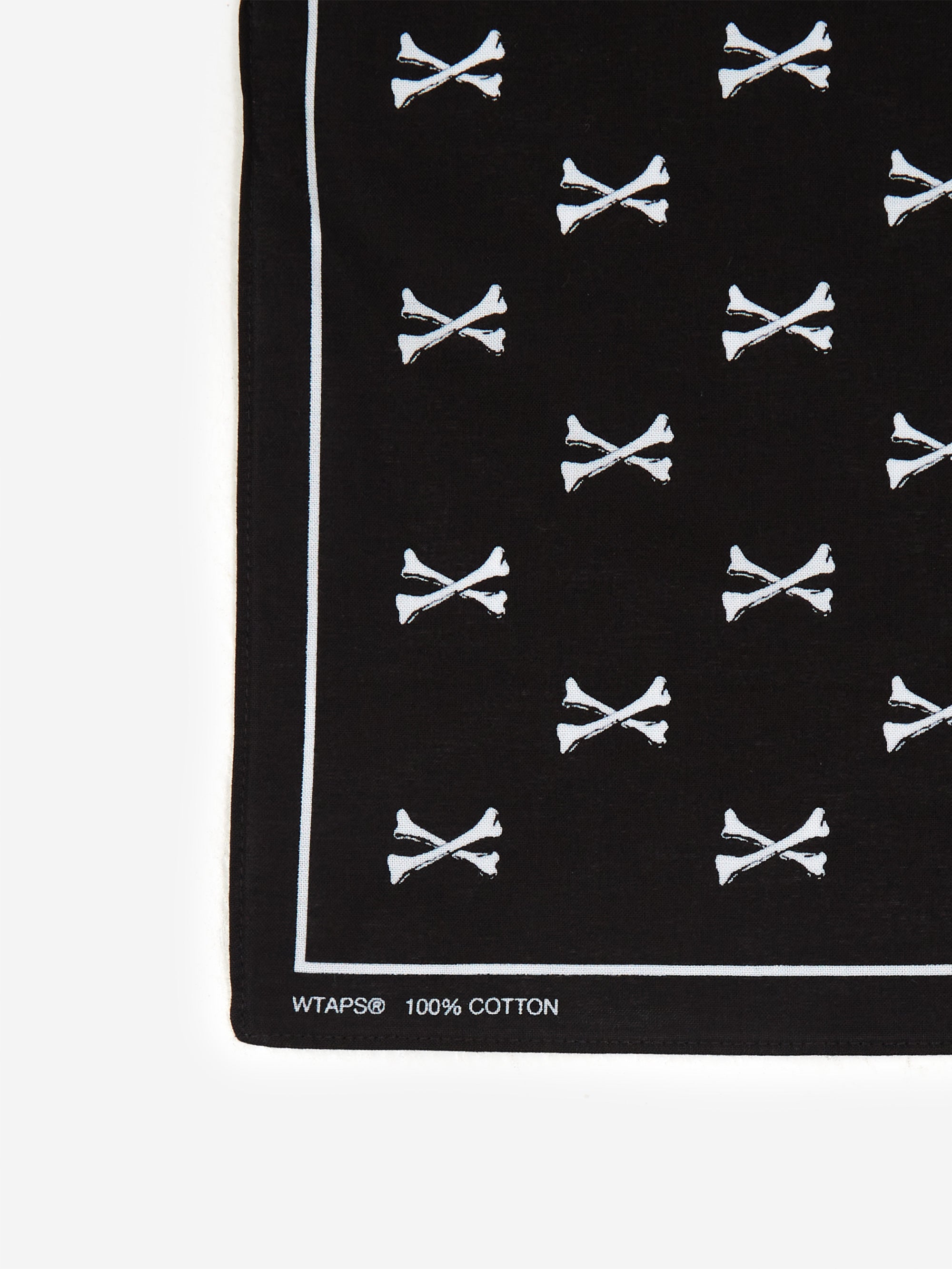 WTAPS Bandaria / Bandana / Cotton. Crossbones - Black