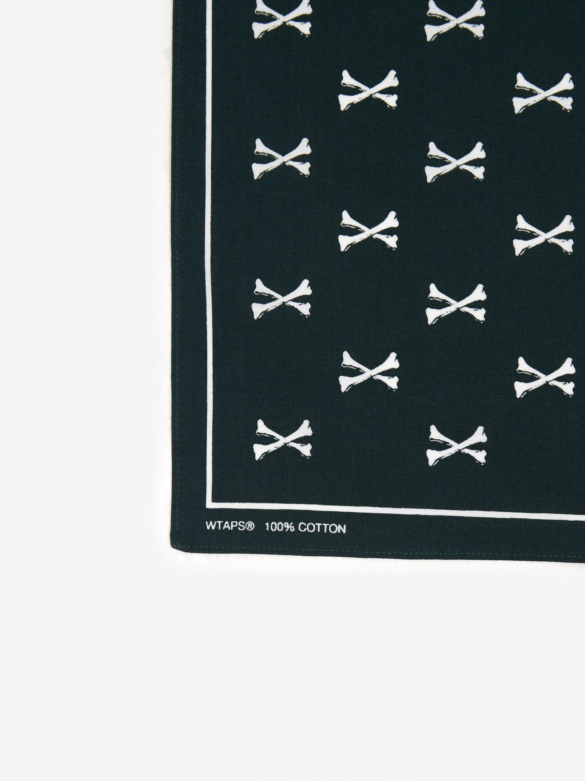 WTAPS Bandaria / Bandana / Cotton. Crossbones - Green – Goodhood