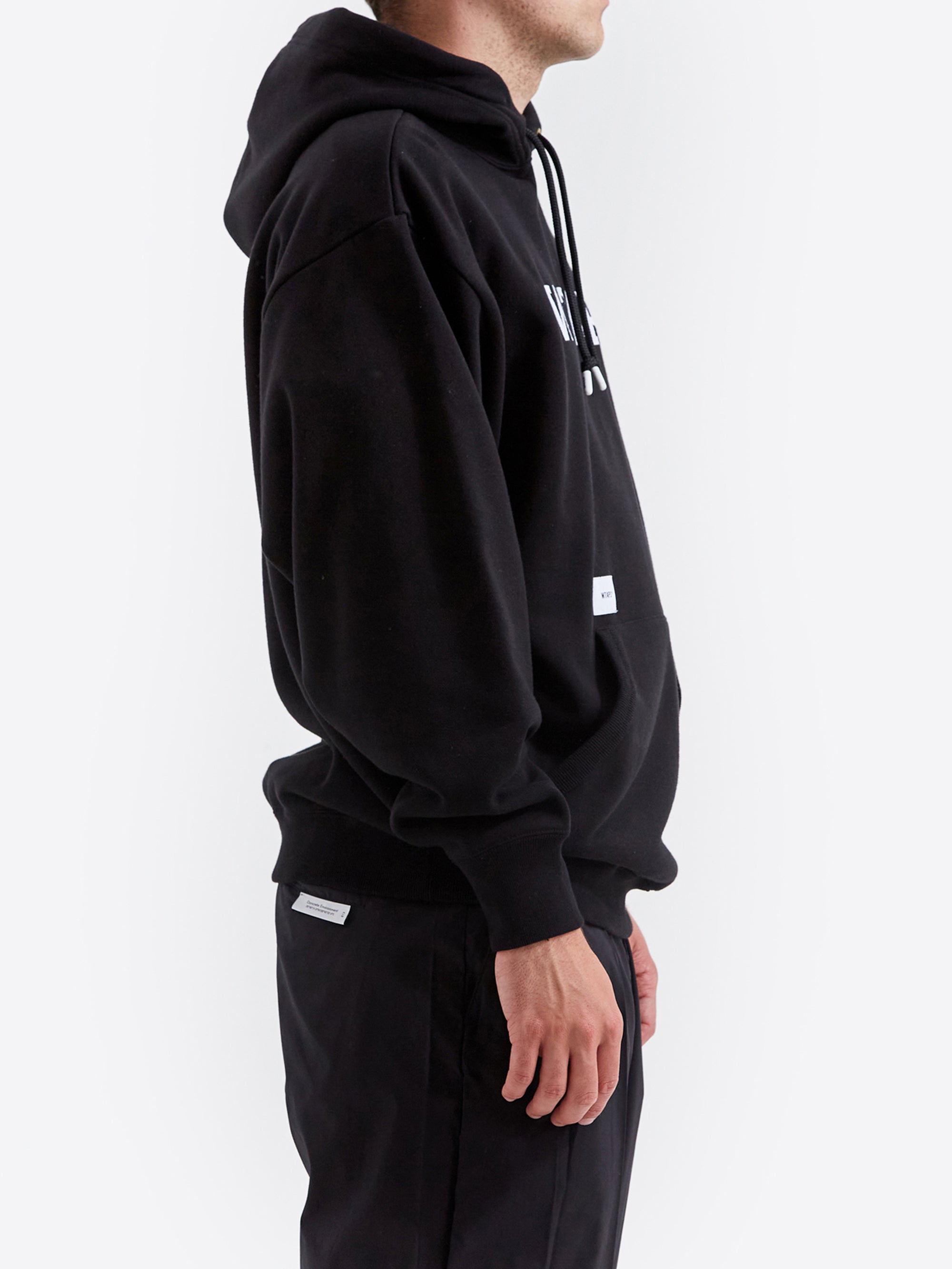 WTAPS Cut and Sewn 04 Logo Hoodie - Black – Goodhood