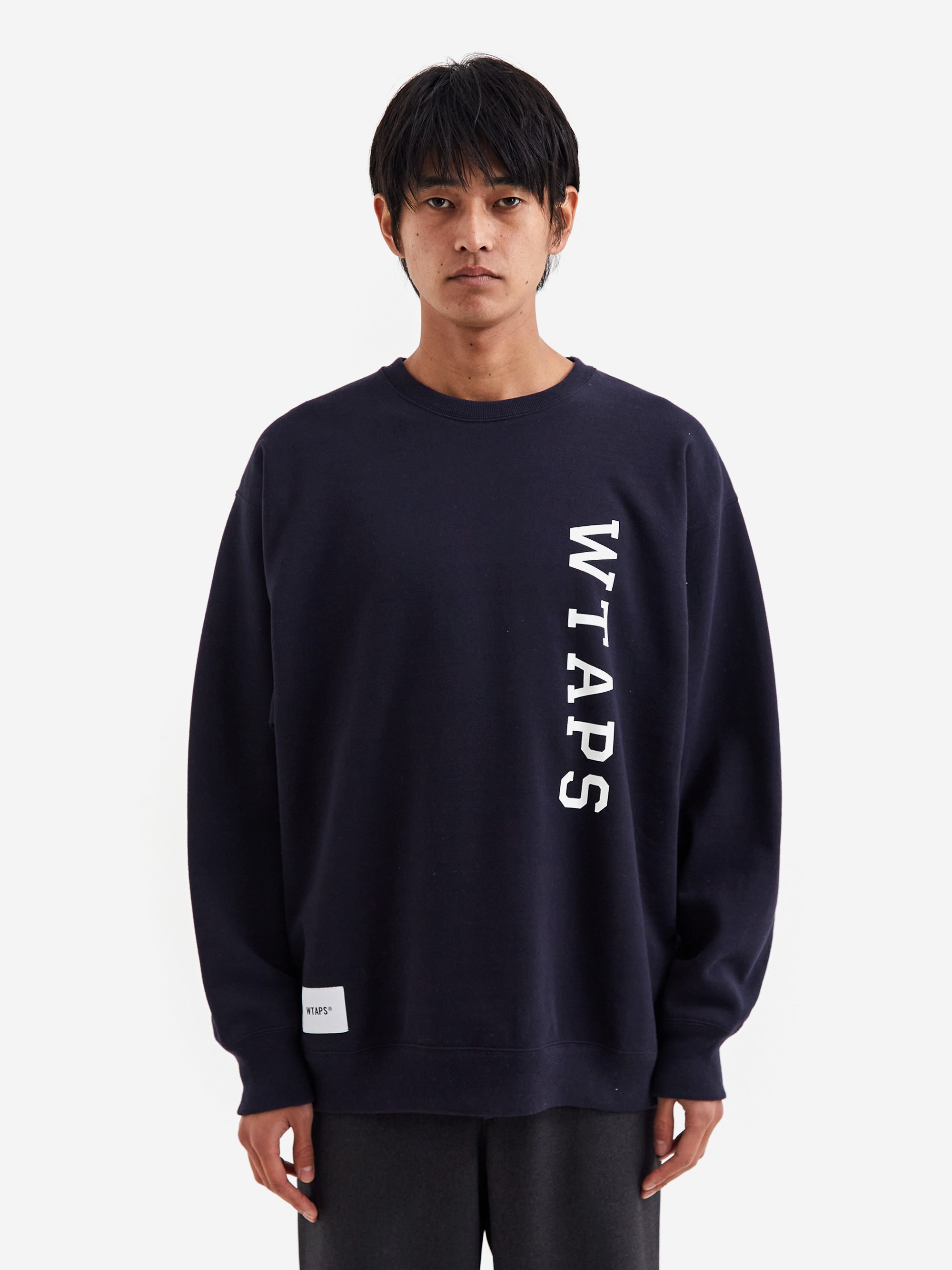 WTAPS Design 01 / Sweater / Cotton. College - Navy – Goodhood