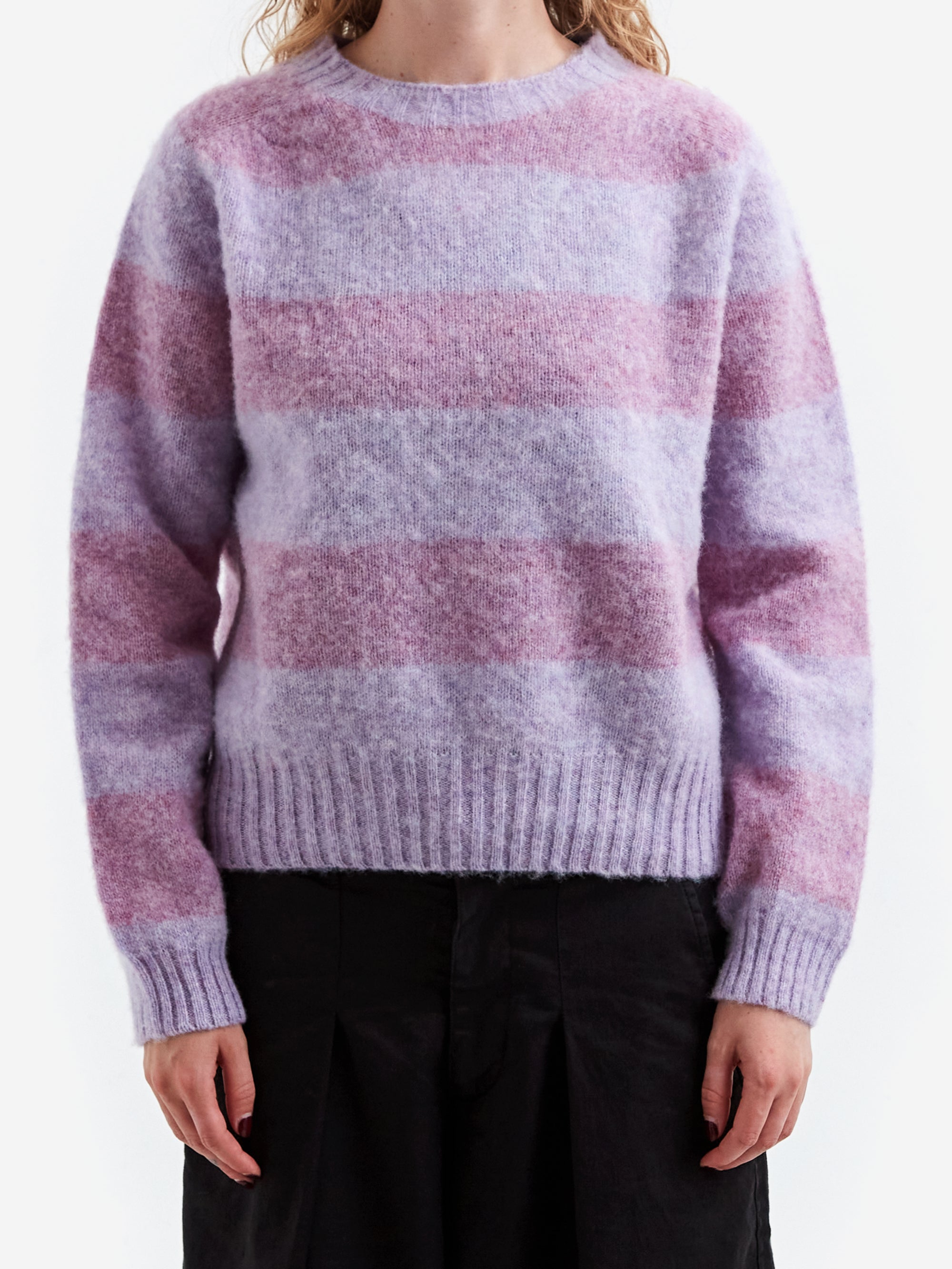 Oversized Brushed Yarn Crew Neck Jumper