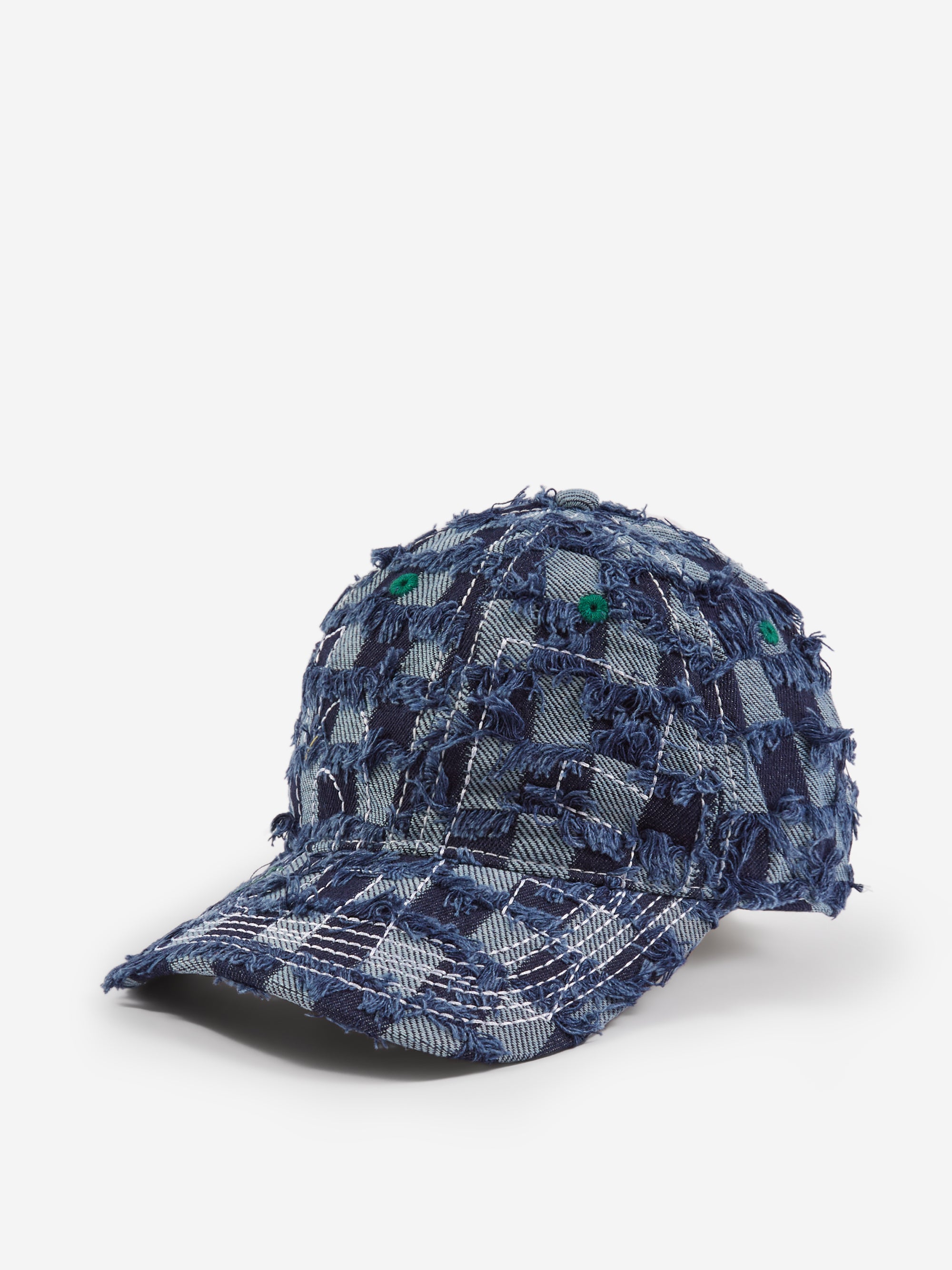 帽子 b.eautiful Vapor 6 Panel Hat Navy Denim b.Eautiful Vapor 6 Panel Hat - Navy Checker Denim – Goodhood