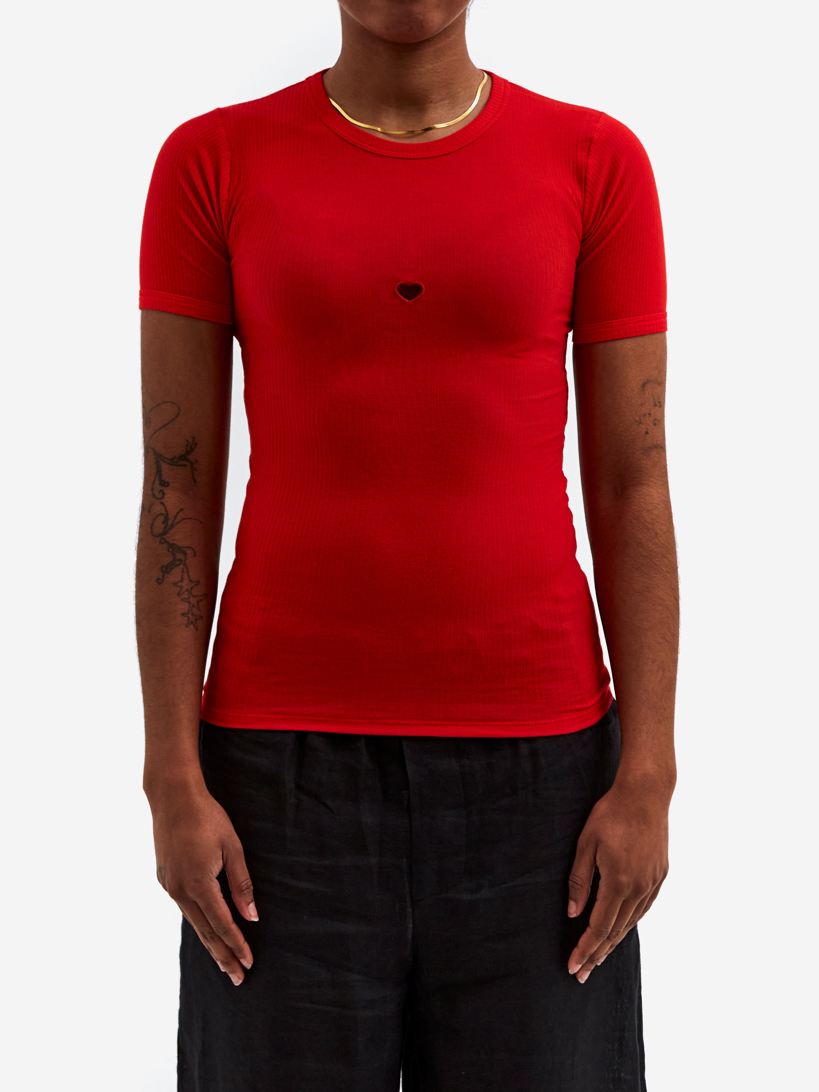 Baserange Heart Tee - My Red – Goodhood
