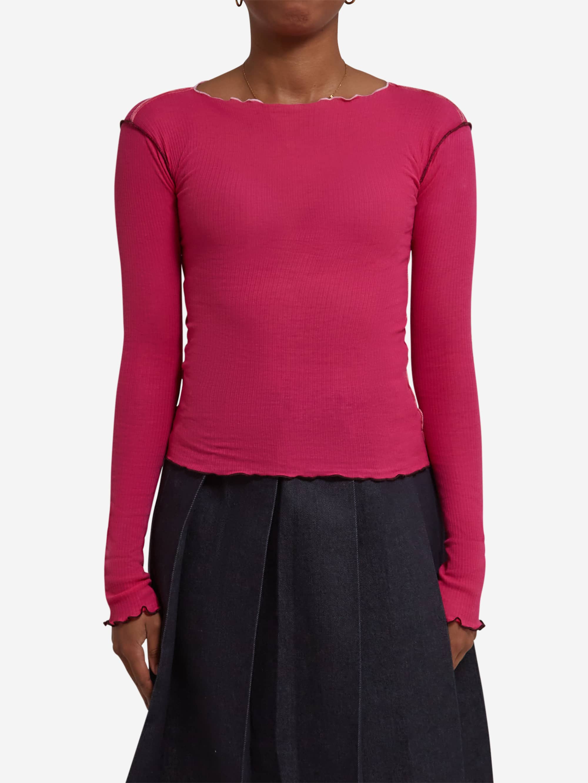 Baserange Vein Ribbed Tシャツベースレンジpink新品L BASERANGE/ベースレンジ】 VEIN LONG SLEEVE TEE（Tシャツ／カットソー