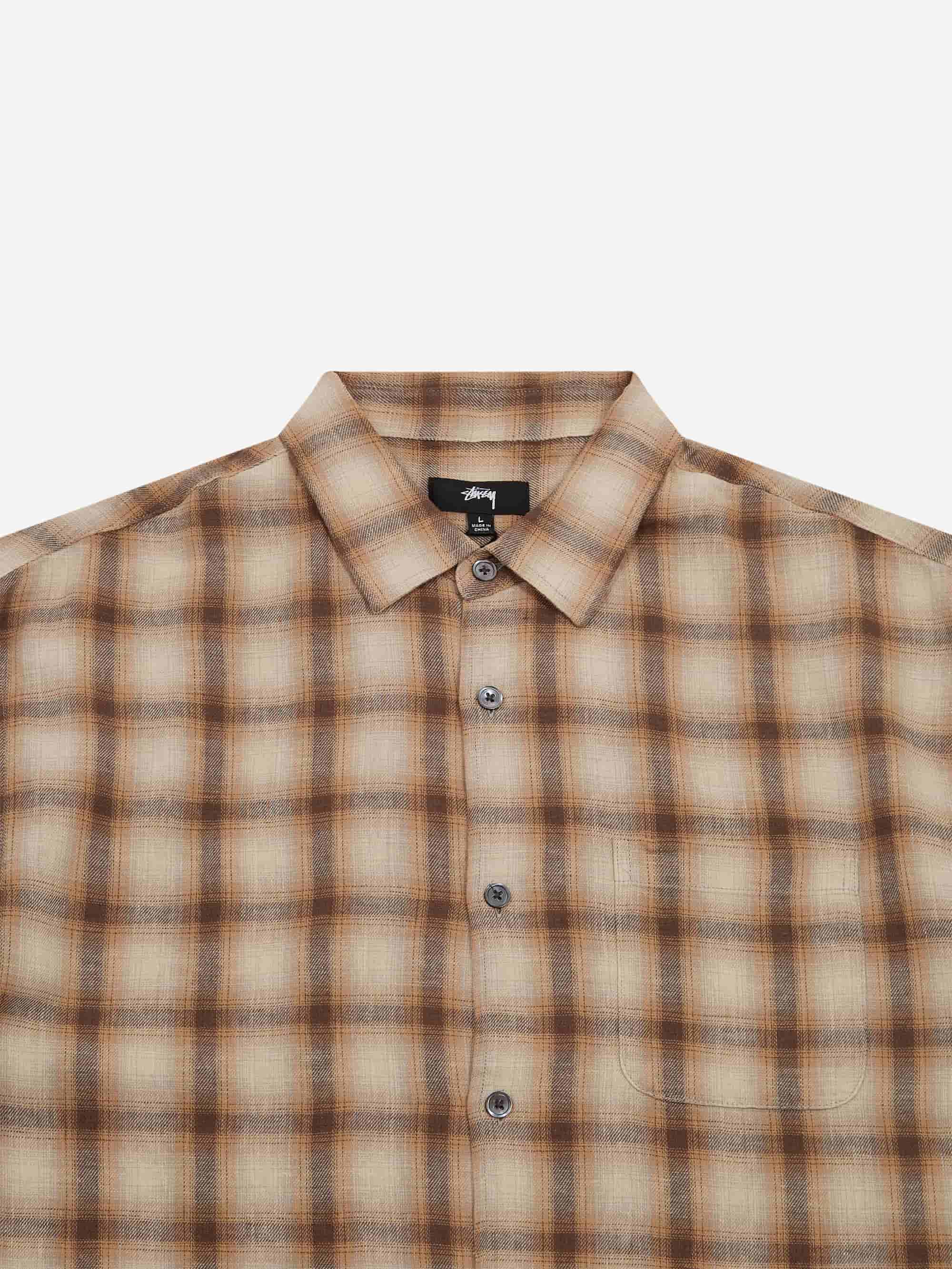 Stussy Liam Ss Plaid Shirt - Brown – Goodhood