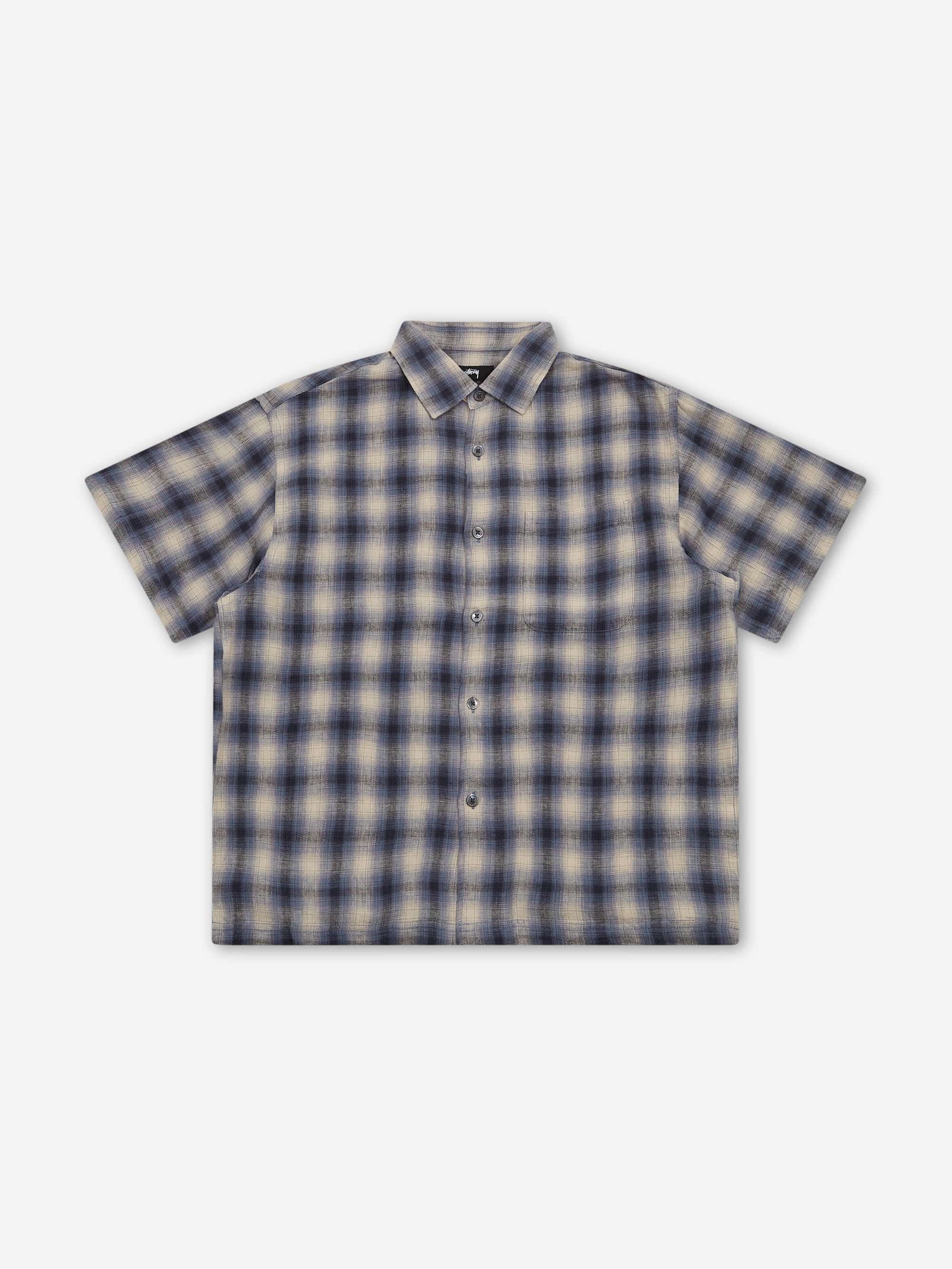 Stussy Liam Ss Plaid Shirt W - Blue – Goodhood