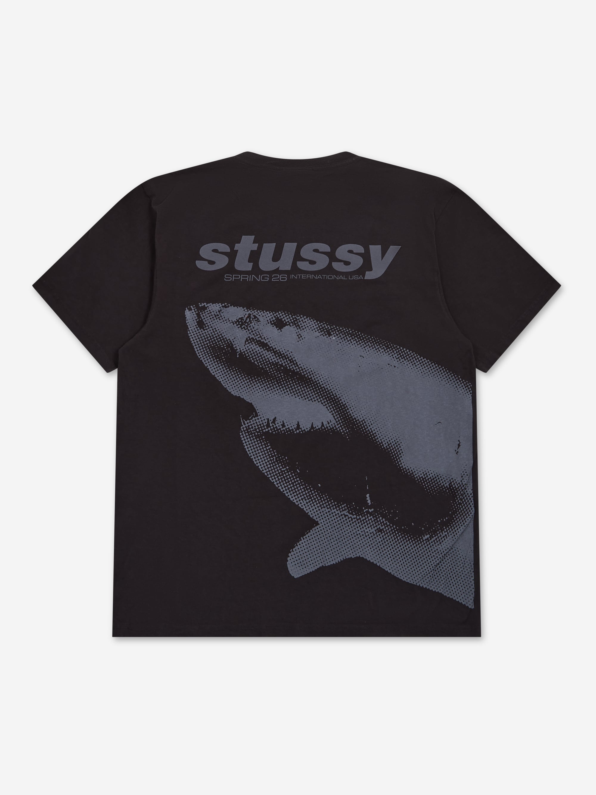 Stussy Shark Pig. Dyed Tee - Faded Black – Goodhood