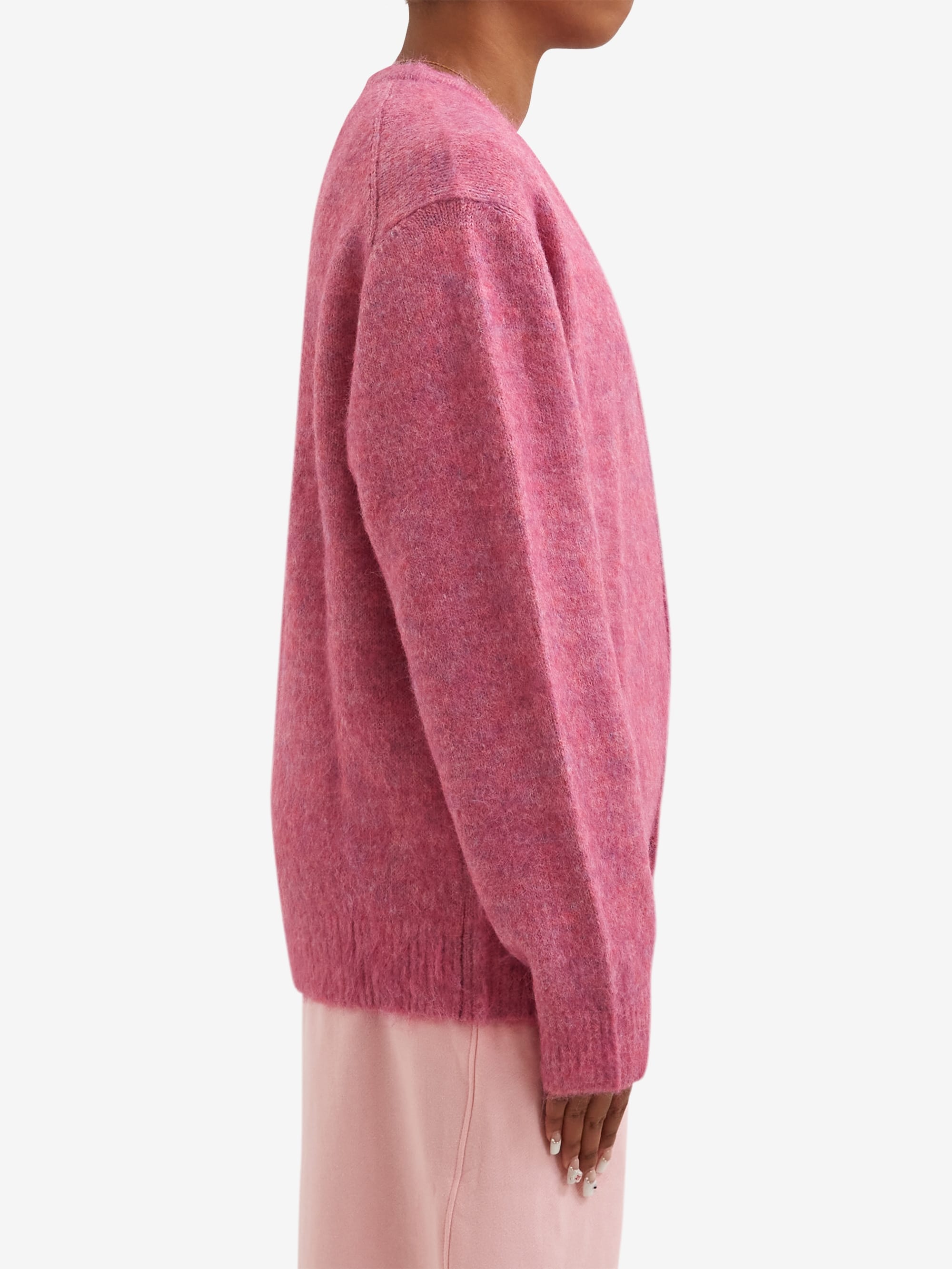 thisisneverthat Hairy Knit Cardigan W - Pink – Goodhood