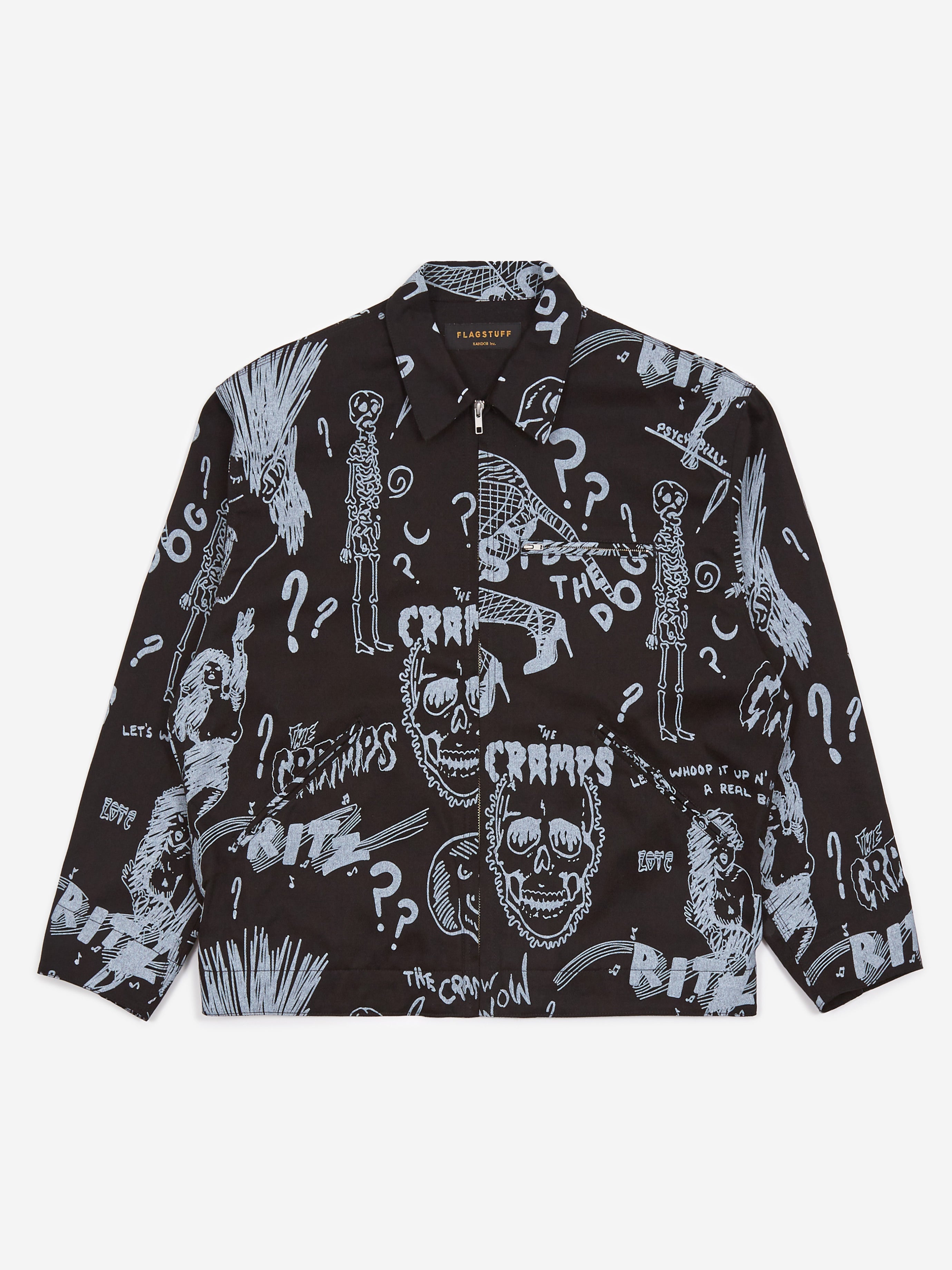 Flagstuff x The Cramps Full Print Jacket - Black