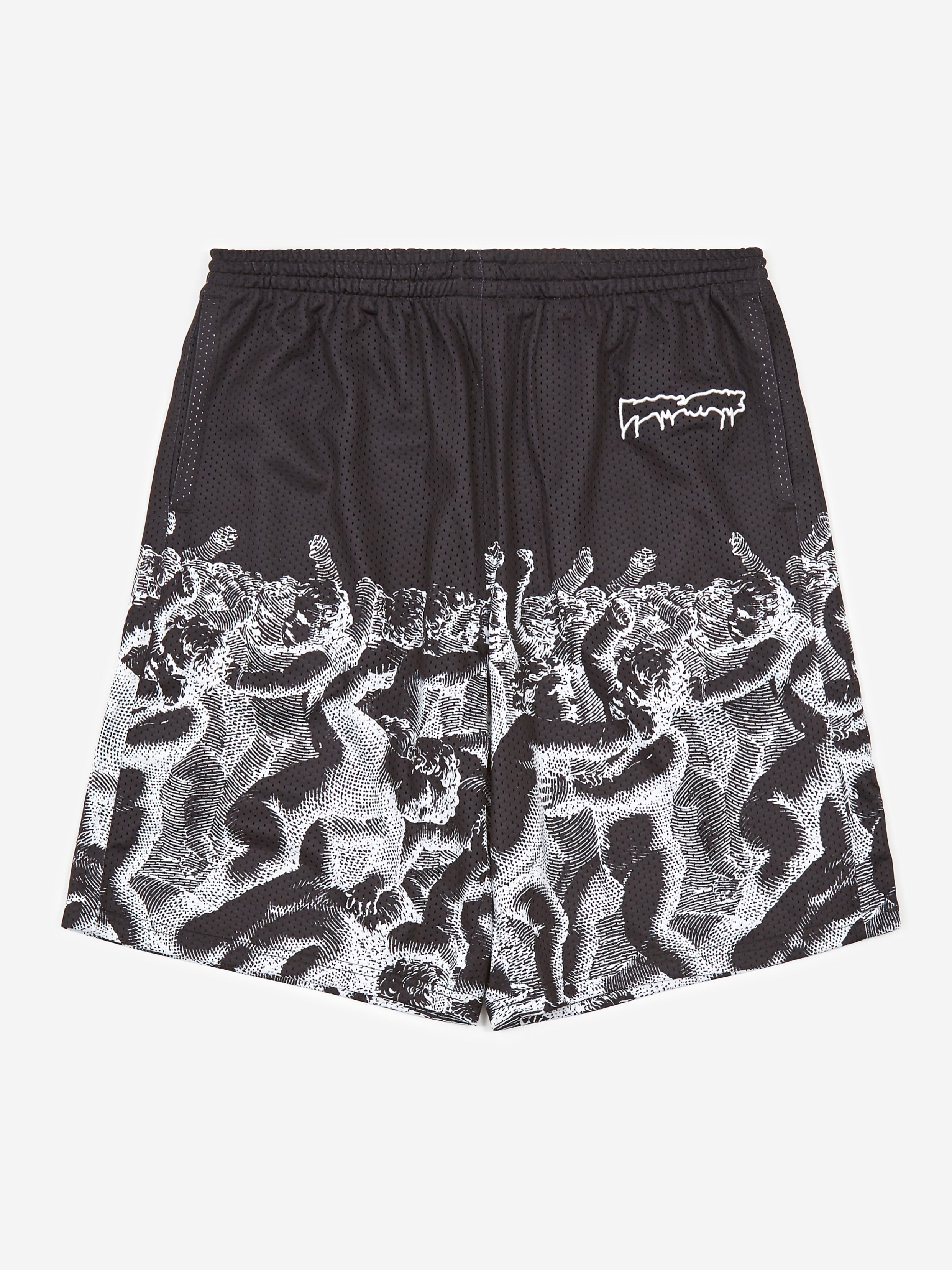 Fucking Awesome Cherub Fight Mesh Short - Black/White – Goodhood