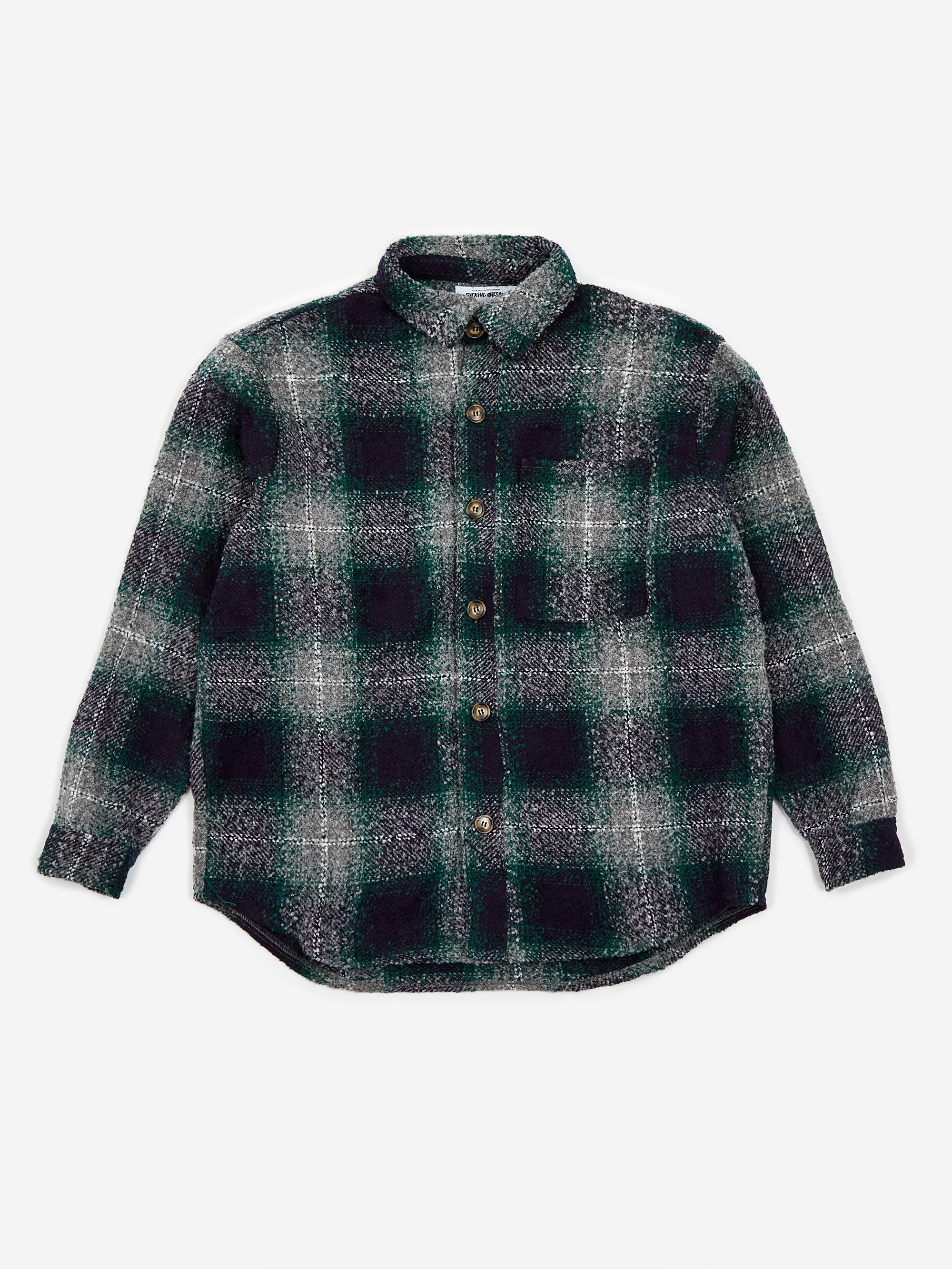 Fucking Awesome Heavy Oversized Flannel Longsleeve Shirt - Blue