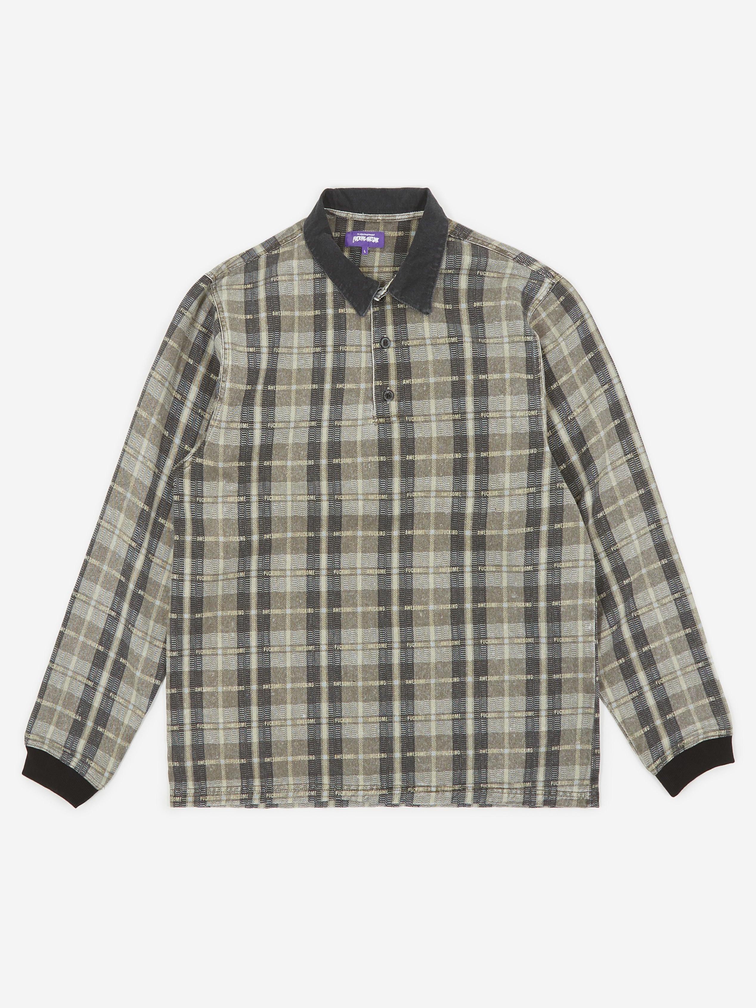 Fucking Awesome Printed Plaid Shirt - Black/Grey