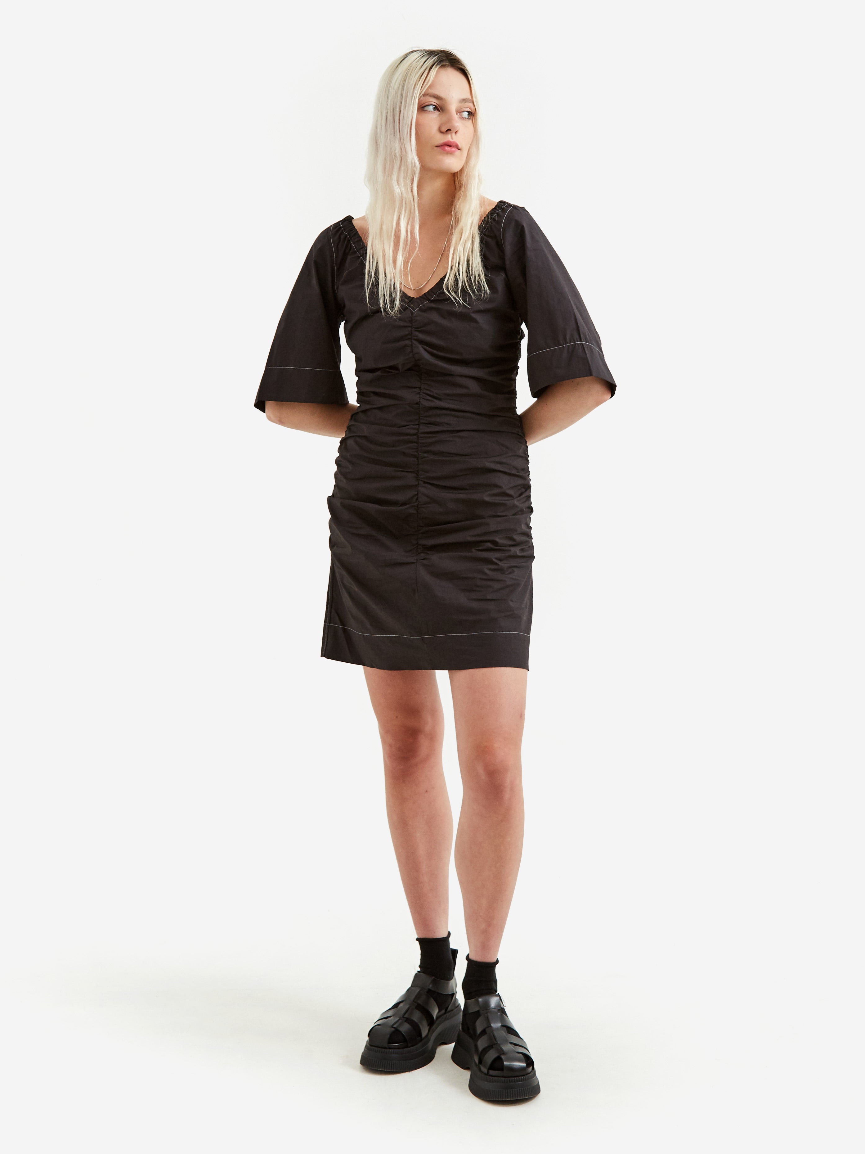 Ganni Black Cotton Poplin Long Smock Dress Ganni Cotton Poplin V-Neck Fitted Mini Dress Ganni Cotton Poplin Smock Maxi Dress - Purple Wine | Garmentory Ganni Black Cotton Poplin Long Smock Dress Ganni Cotton Poplin V-Neck Fitted Mini Dress Ganni Cotton Poplin Smock Maxi Dress - Purple Wine | Garmentory