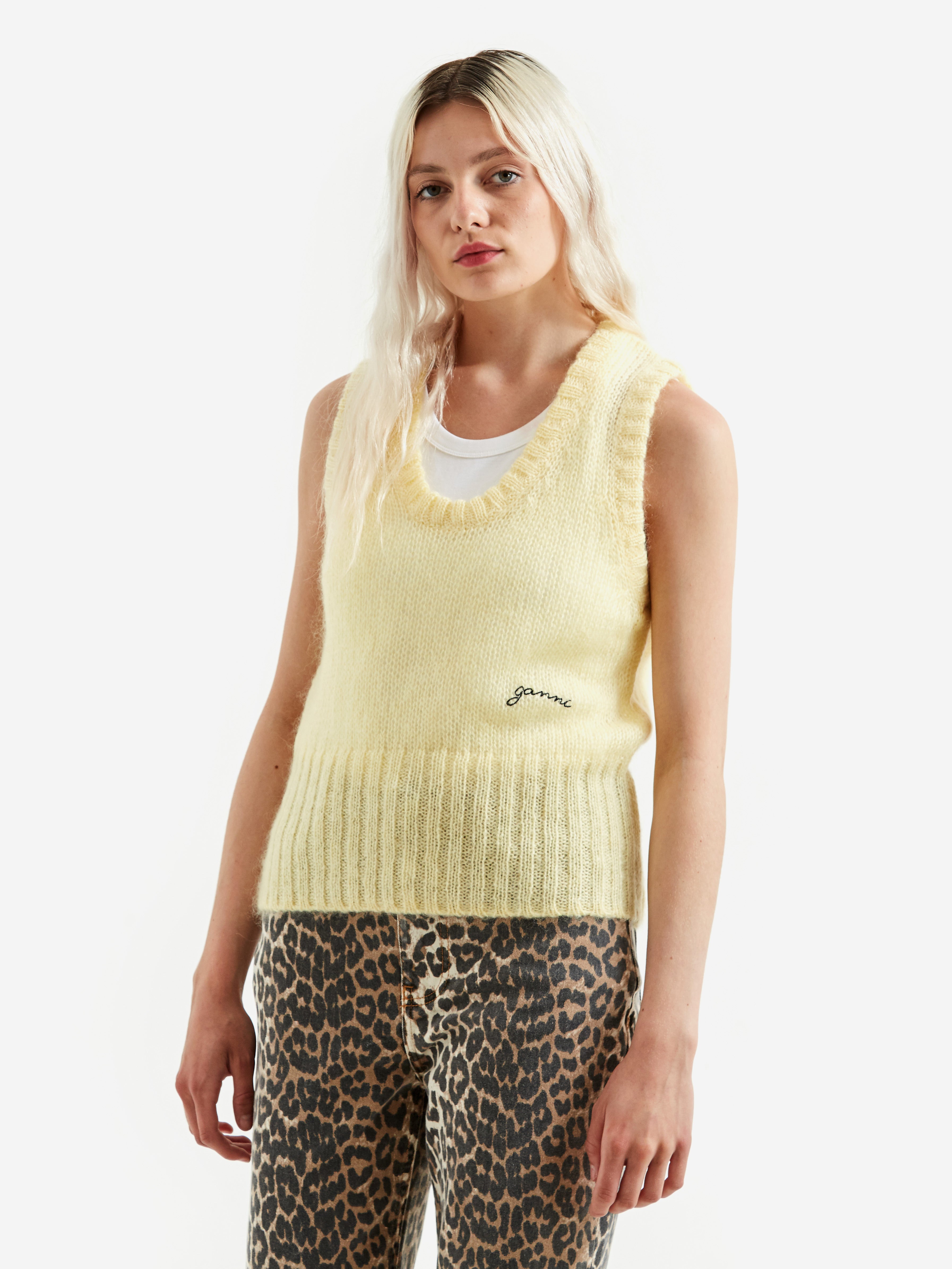 Ganni Mohair O-Neck Vest Flan – Goodhood