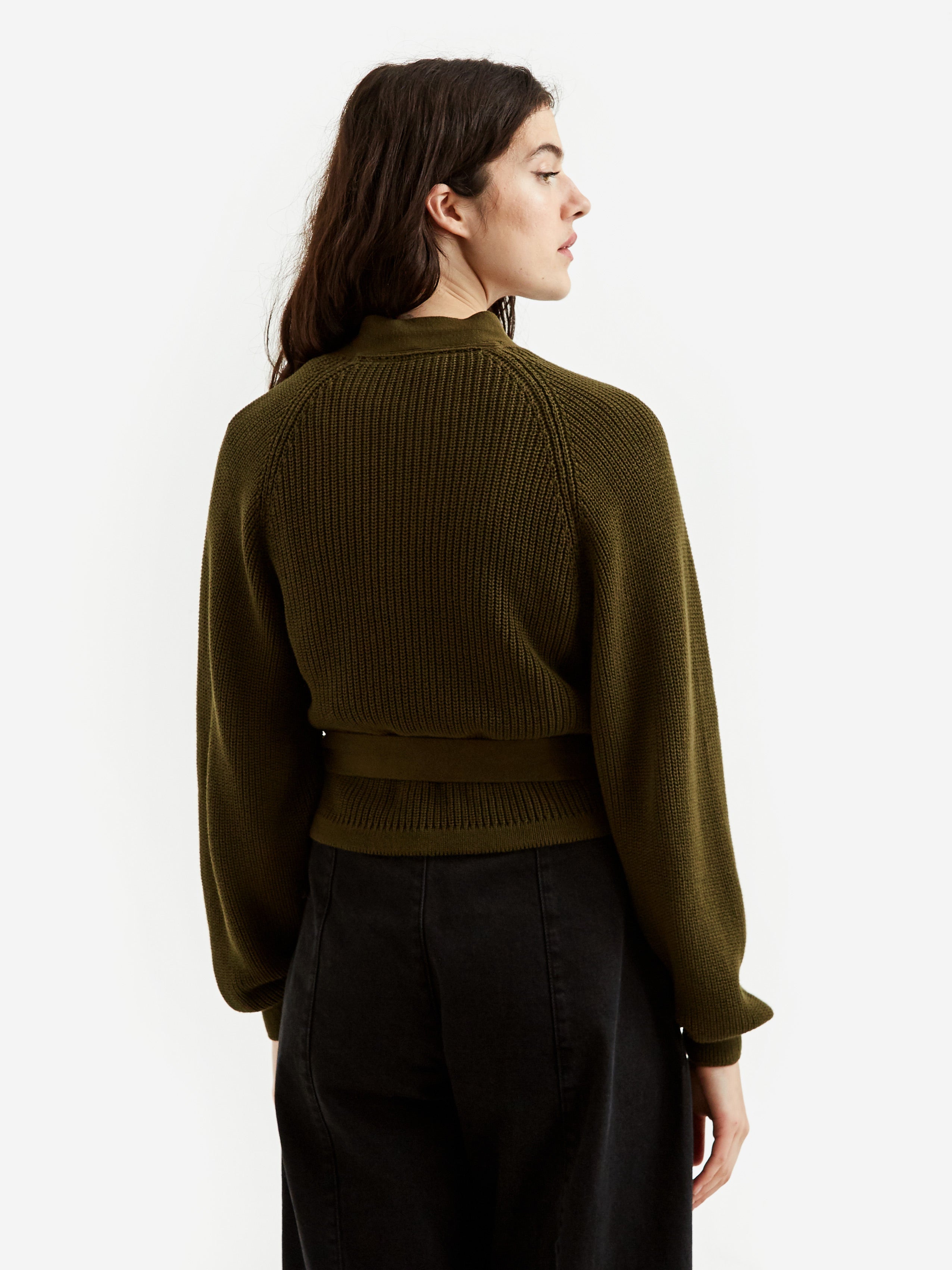 Kowtow Composure Cardigan Khaki – Goodhood
