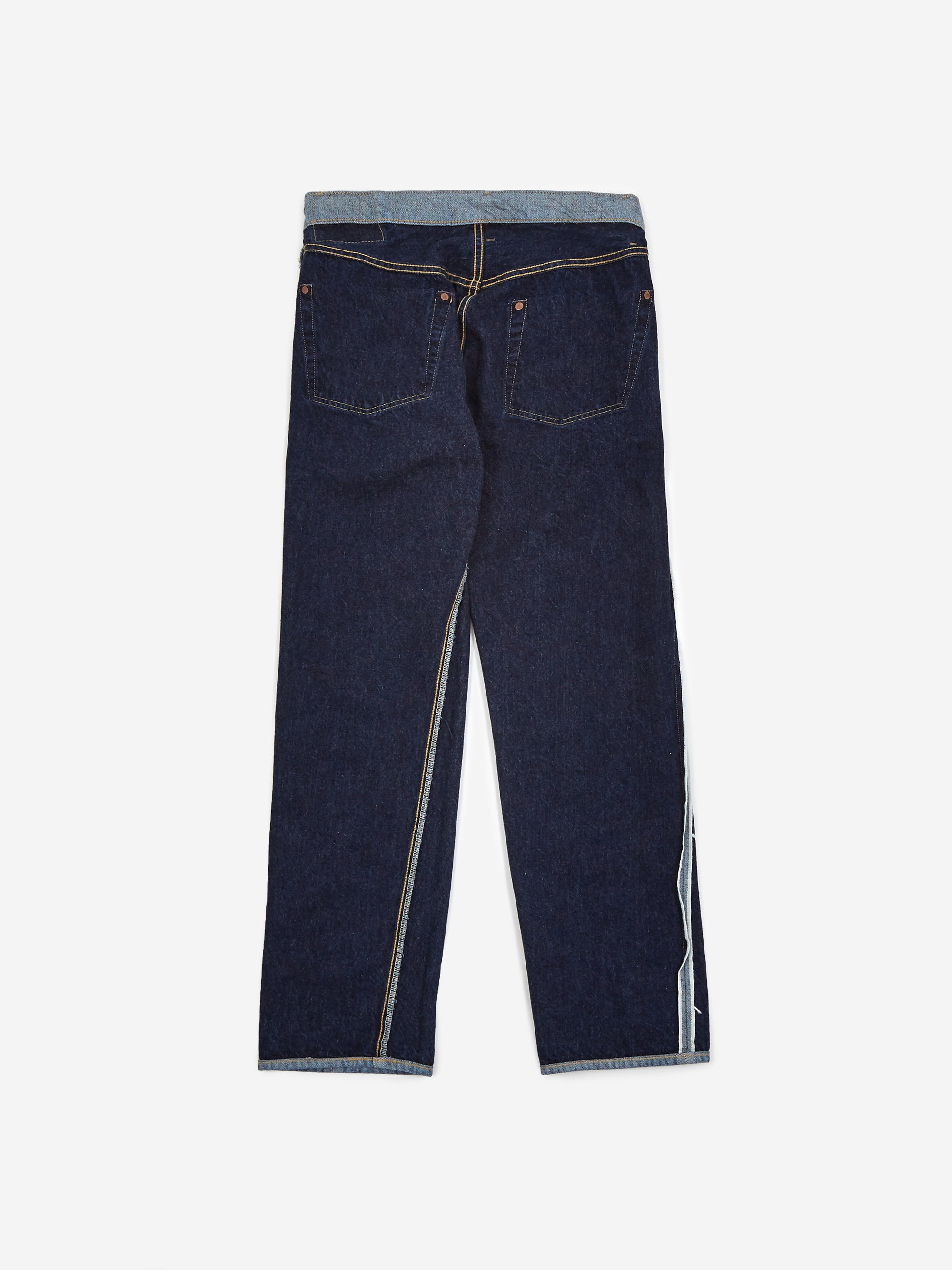 Levis Vintage Clothing 501 Inside Out Denim Jean - LVC Inside Out