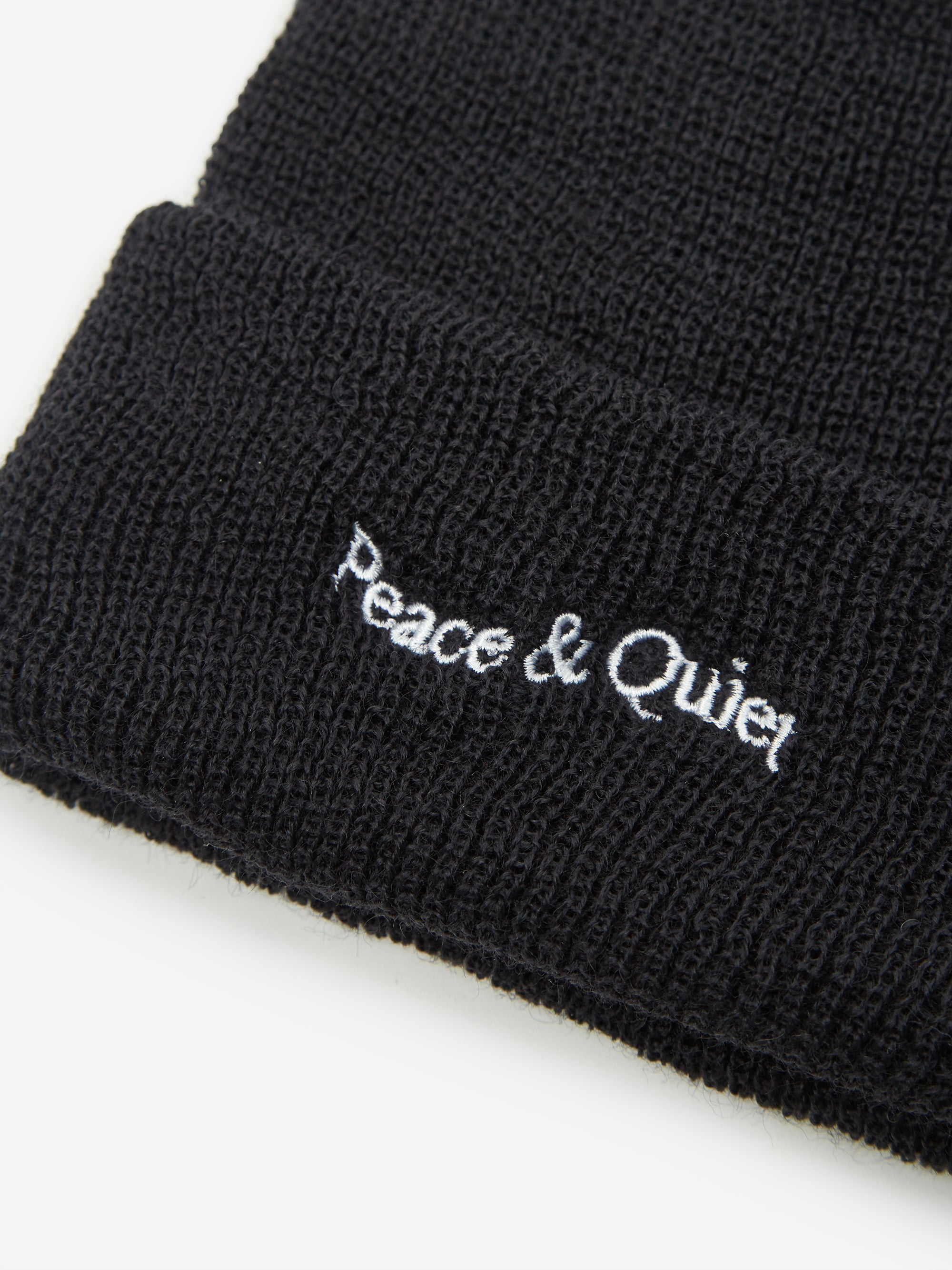 MUSEUM OF PEACE & QUIET Wordmark Beanie Wordmark Hat - Olive — Museum of Peace & Quiet main image 4