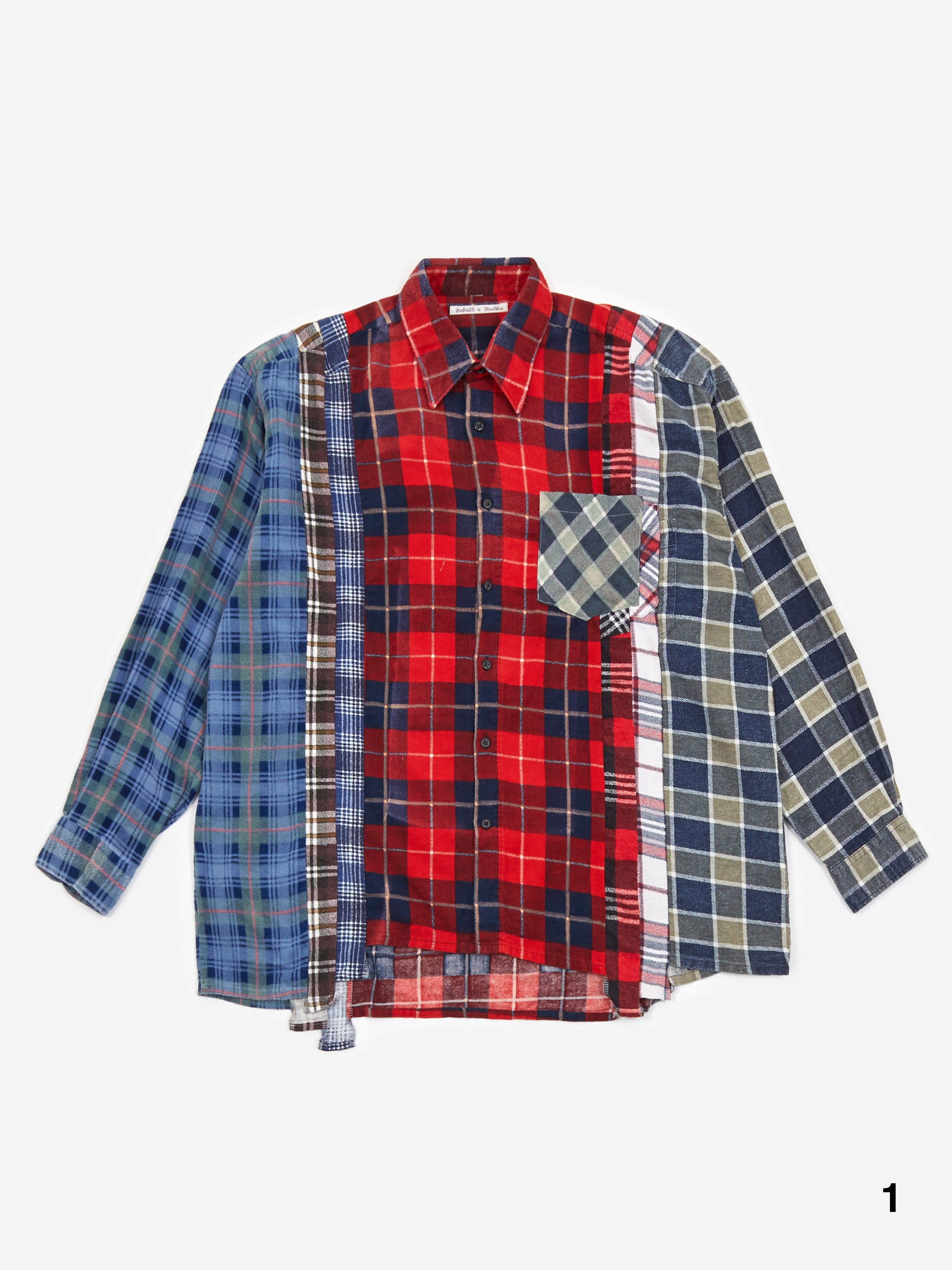 rebuild by needles 7Cut Wide Shirt REBUILD BY NEEDLES 7 CUTS