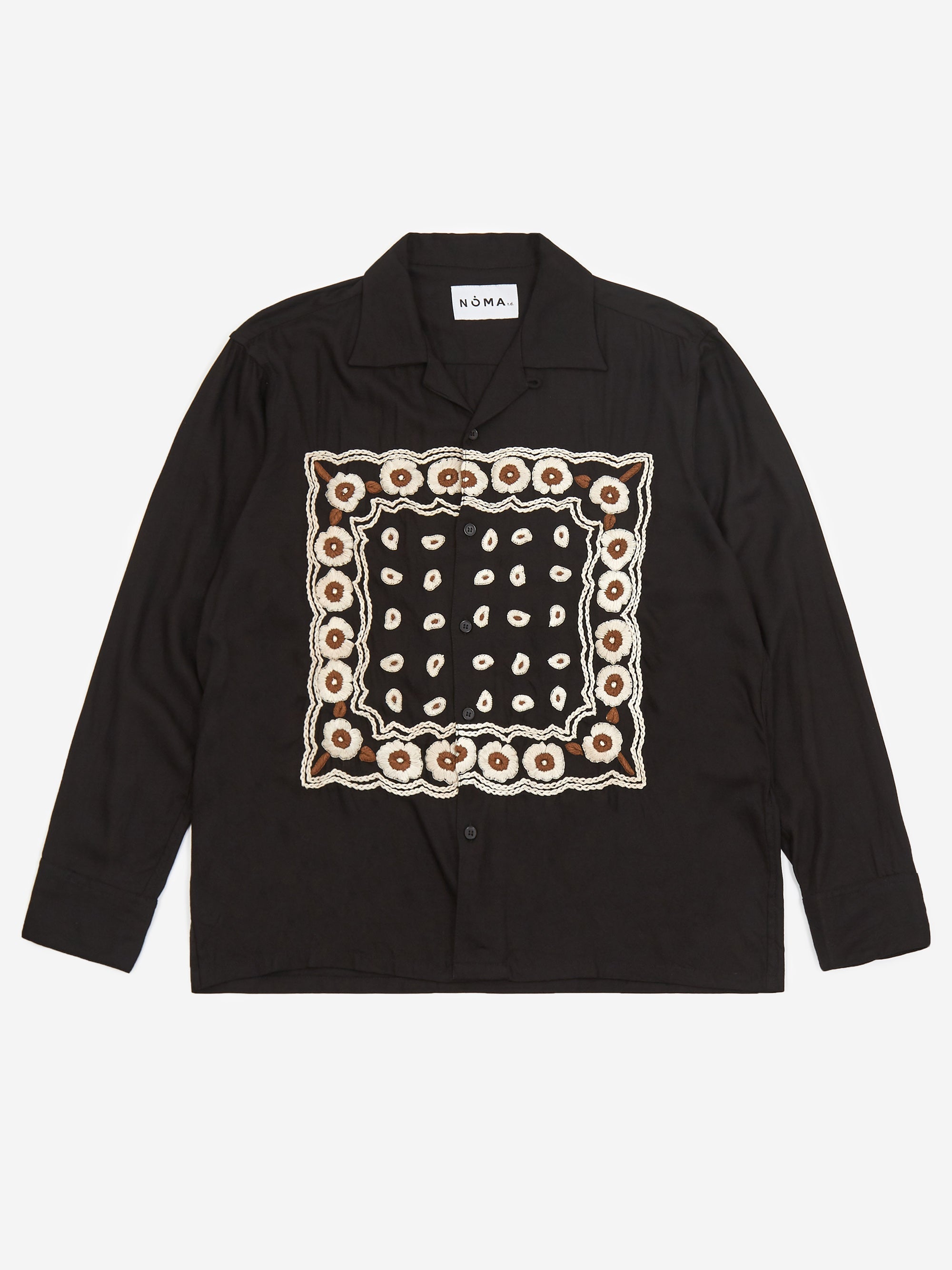 NOMA t.d. Bandana Hand Embroidery Longsleeve Shirt - Black