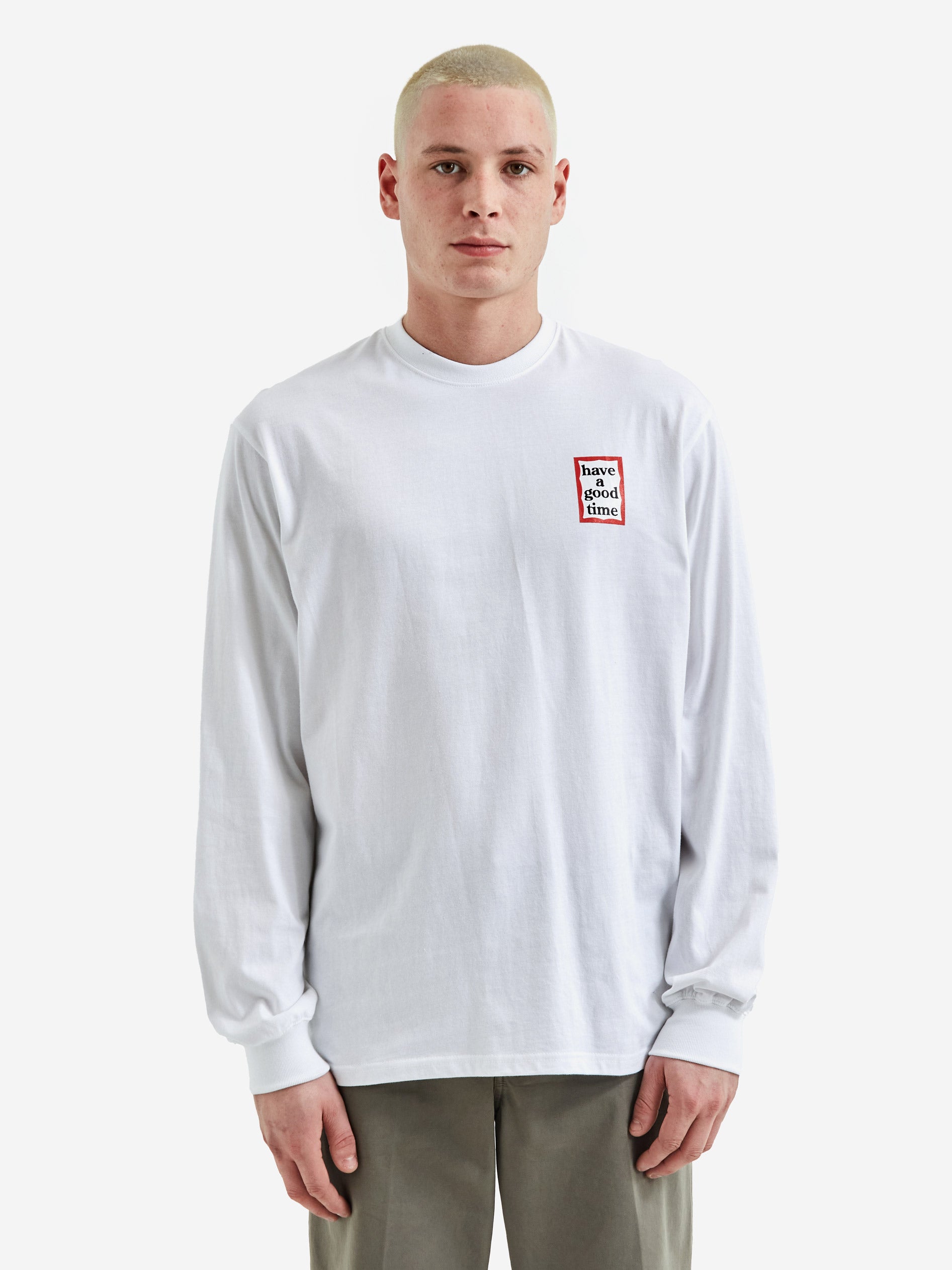 Have A Good Time Mini Frame Longsleeve T-Shirt - White – Goodhood